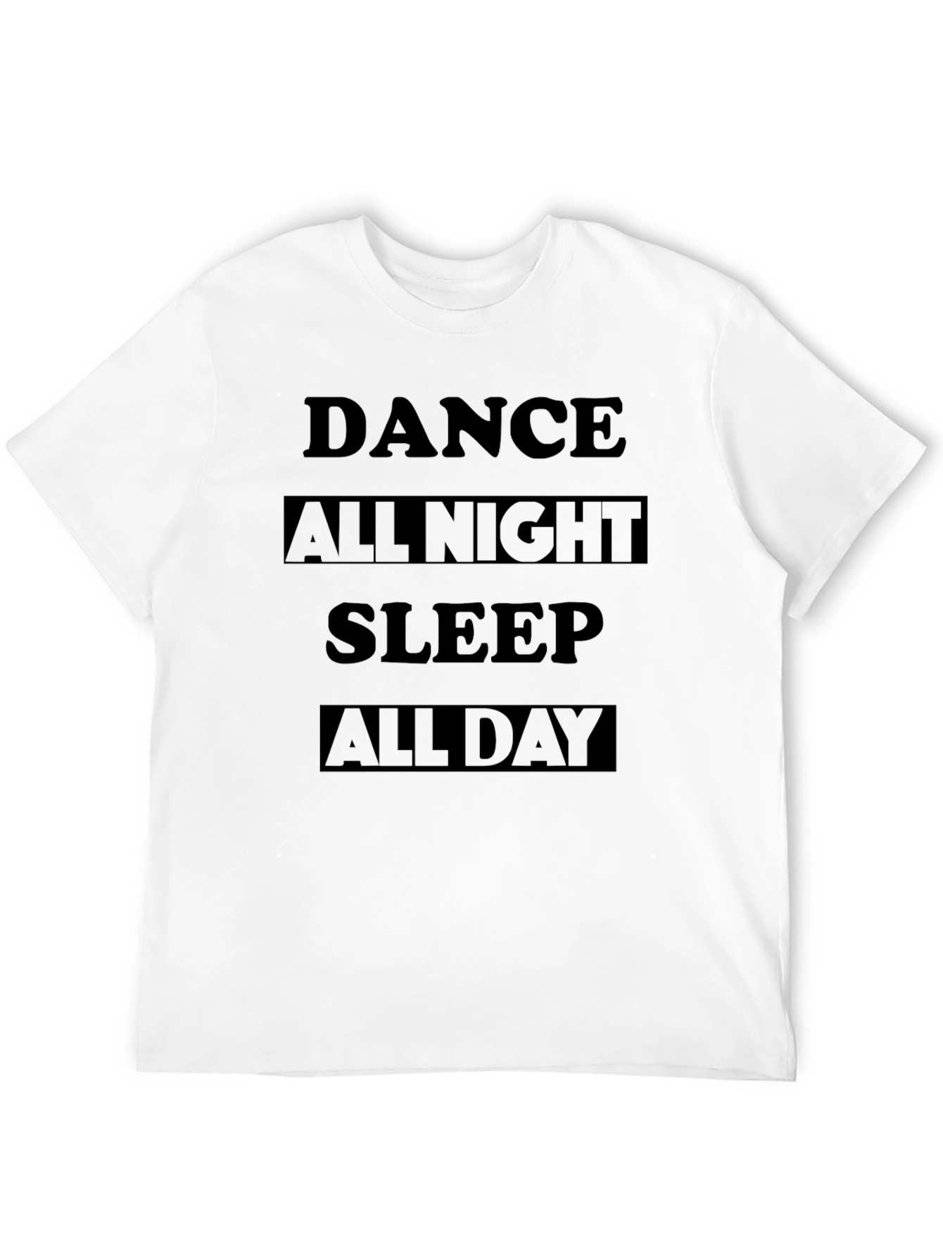 Dance All Night T-Shirt - Black Graphic Tee