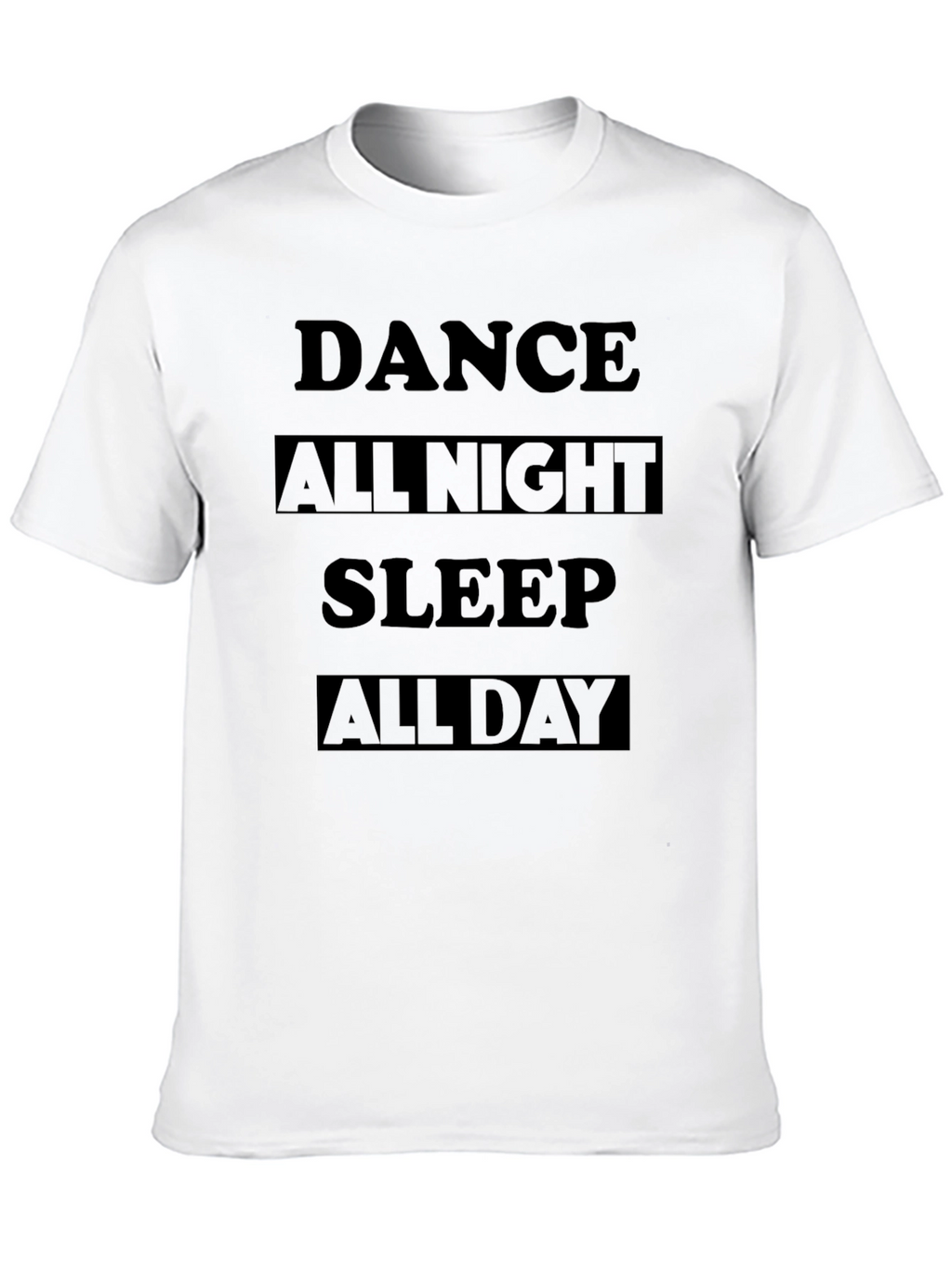 Dance All Night T-Shirt - Black Graphic Tee