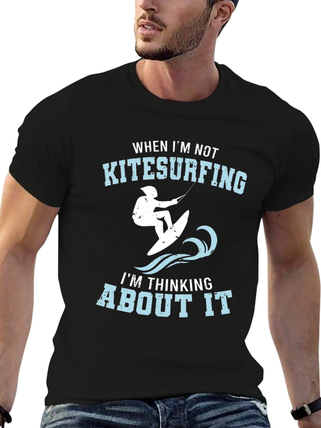 Kitesurfing Graphic Tee - When Im Not Kitesurfing T-Shirt