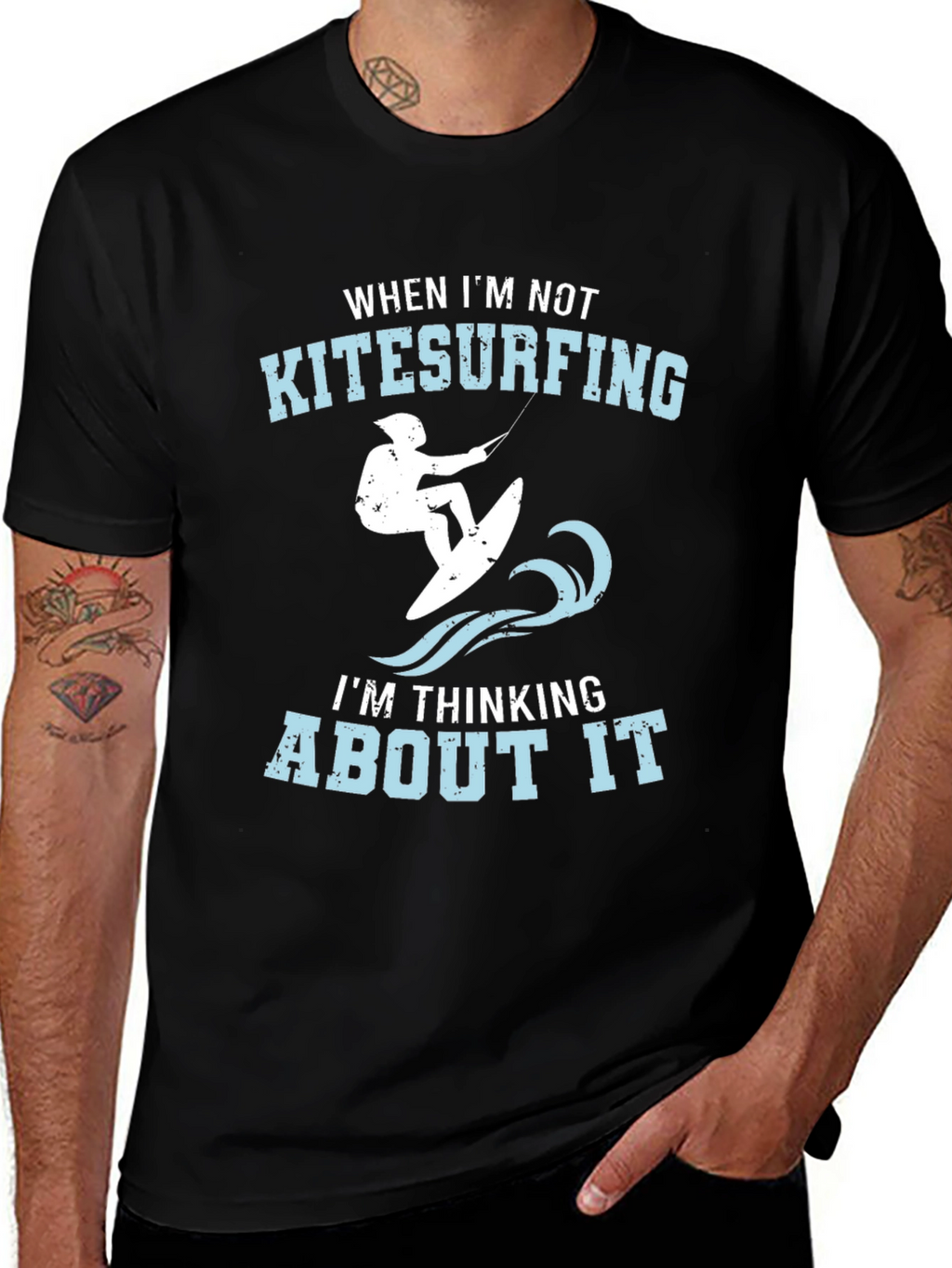 Kitesurfing Graphic Tee - When Im Not Kitesurfing T-Shirt