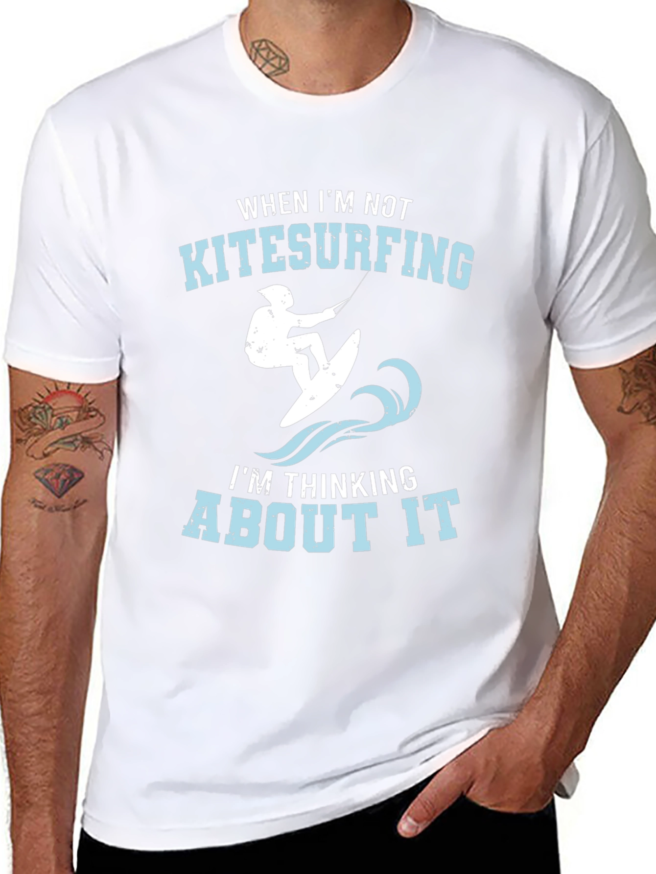 Kitesurfing Graphic Tee - When Im Not Kitesurfing T-Shirt