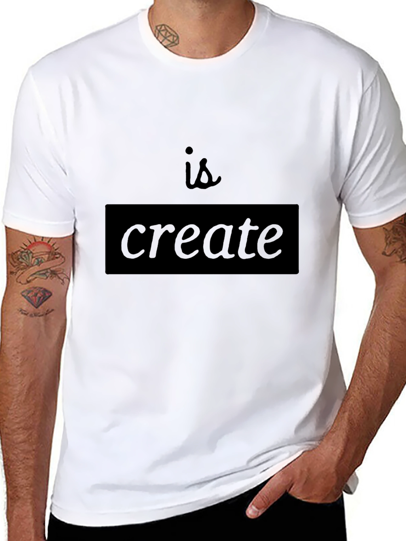Create T-Shirt - Motivational Black Tee