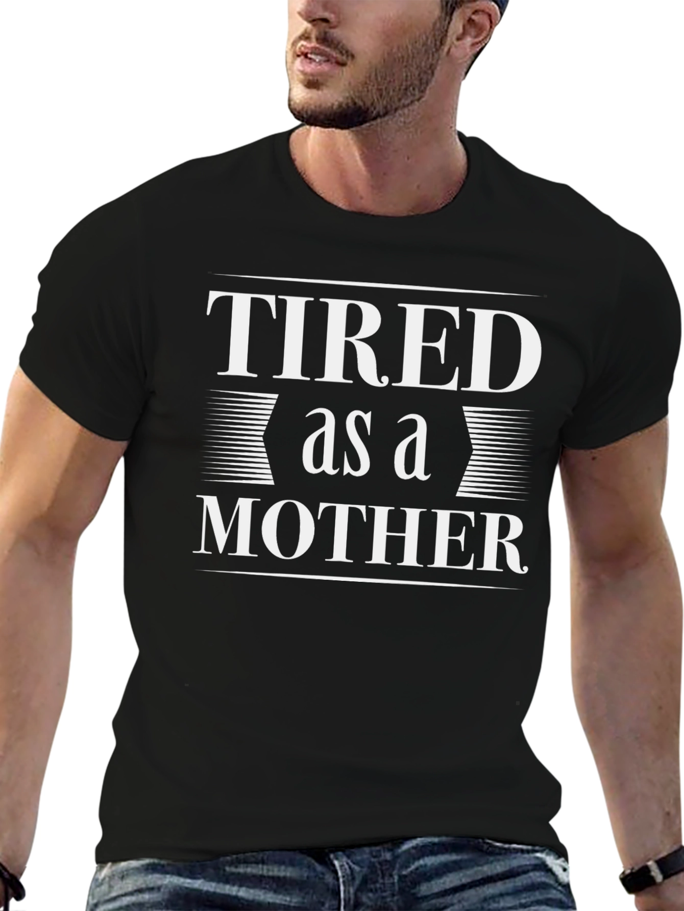 Tired as a Mother Graphic Tee - Black
