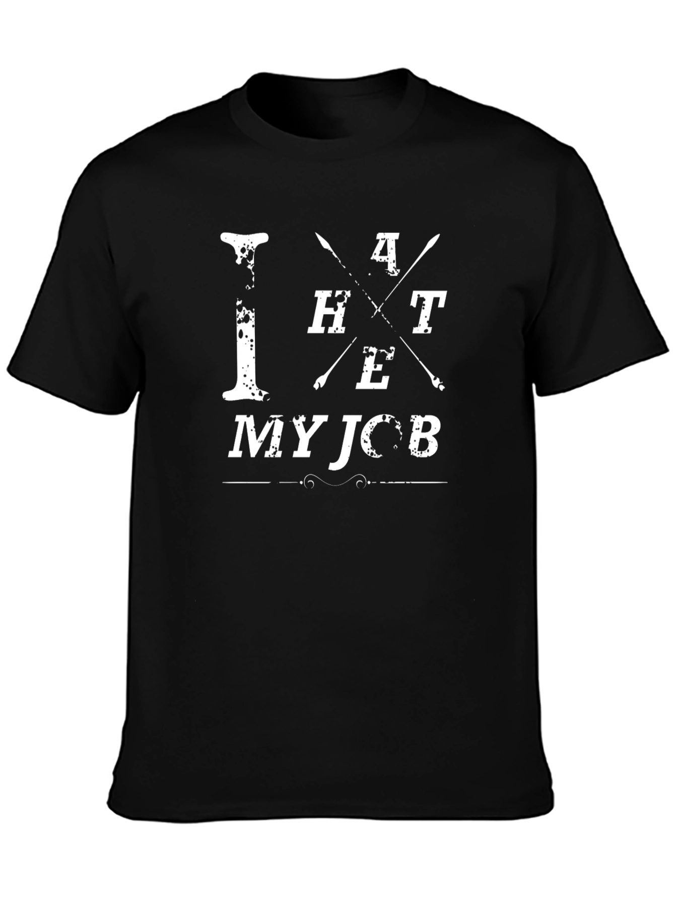 I Hate My Job Black Graphic Tee