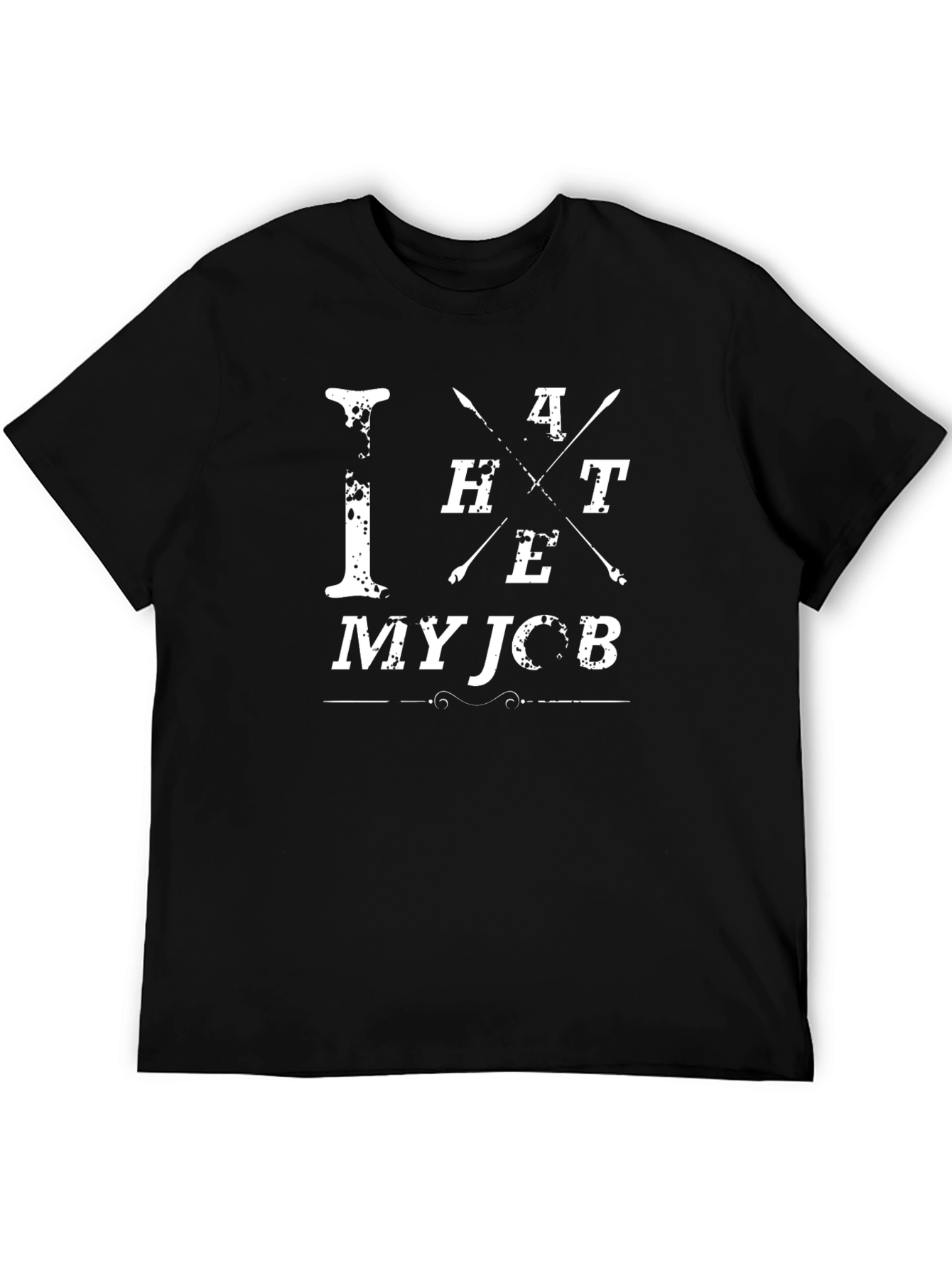 I Hate My Job Black Graphic Tee