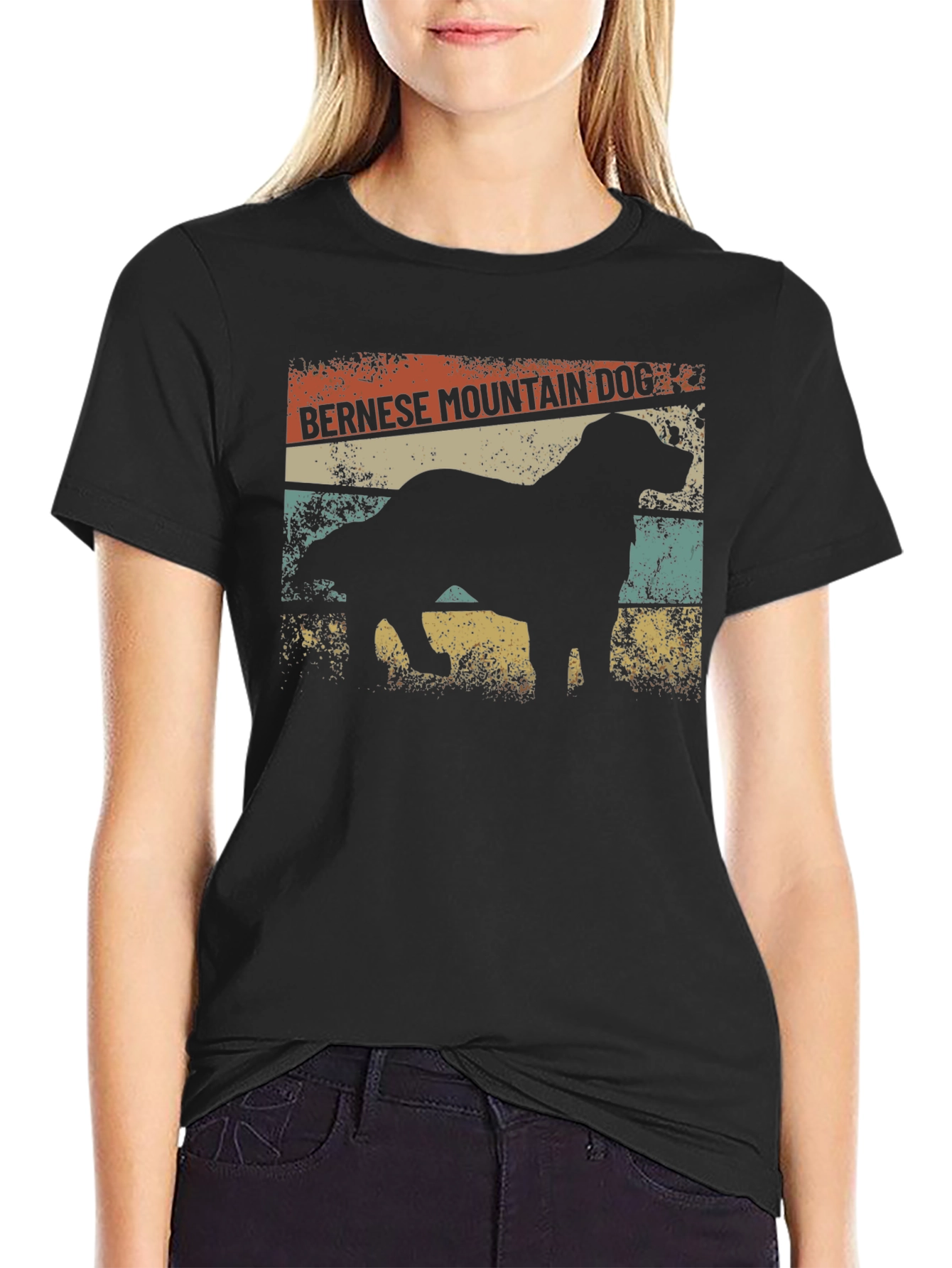 Bernese Mountain Dog Retro T-Shirt