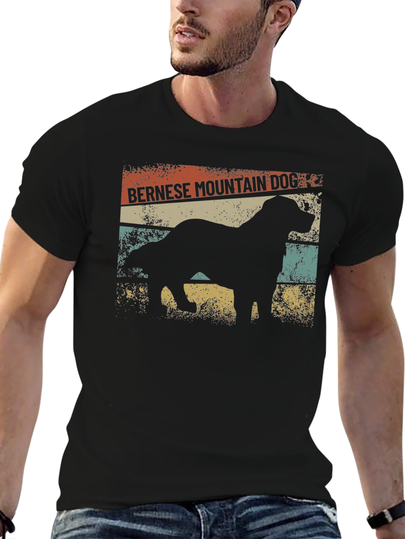 Bernese Mountain Dog Retro T-Shirt