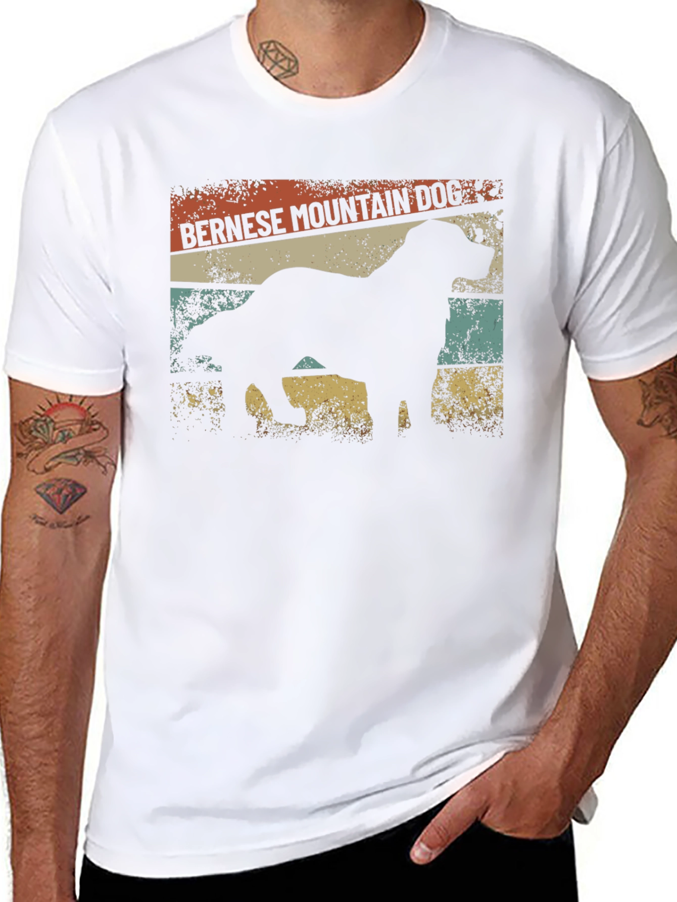 Bernese Mountain Dog Retro T-Shirt