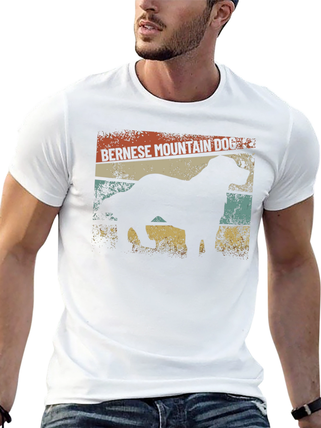 Bernese Mountain Dog Retro T-Shirt