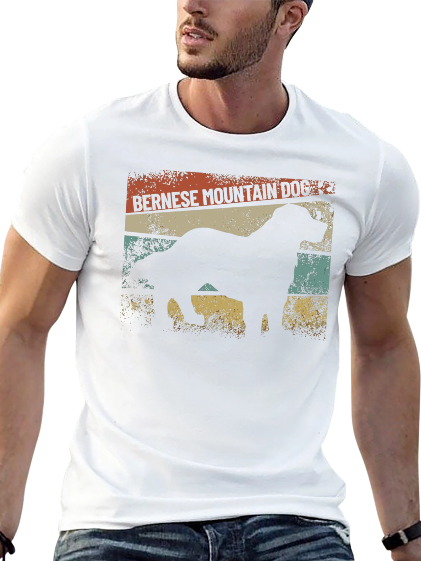 Bernese Mountain Dog Retro T-Shirt