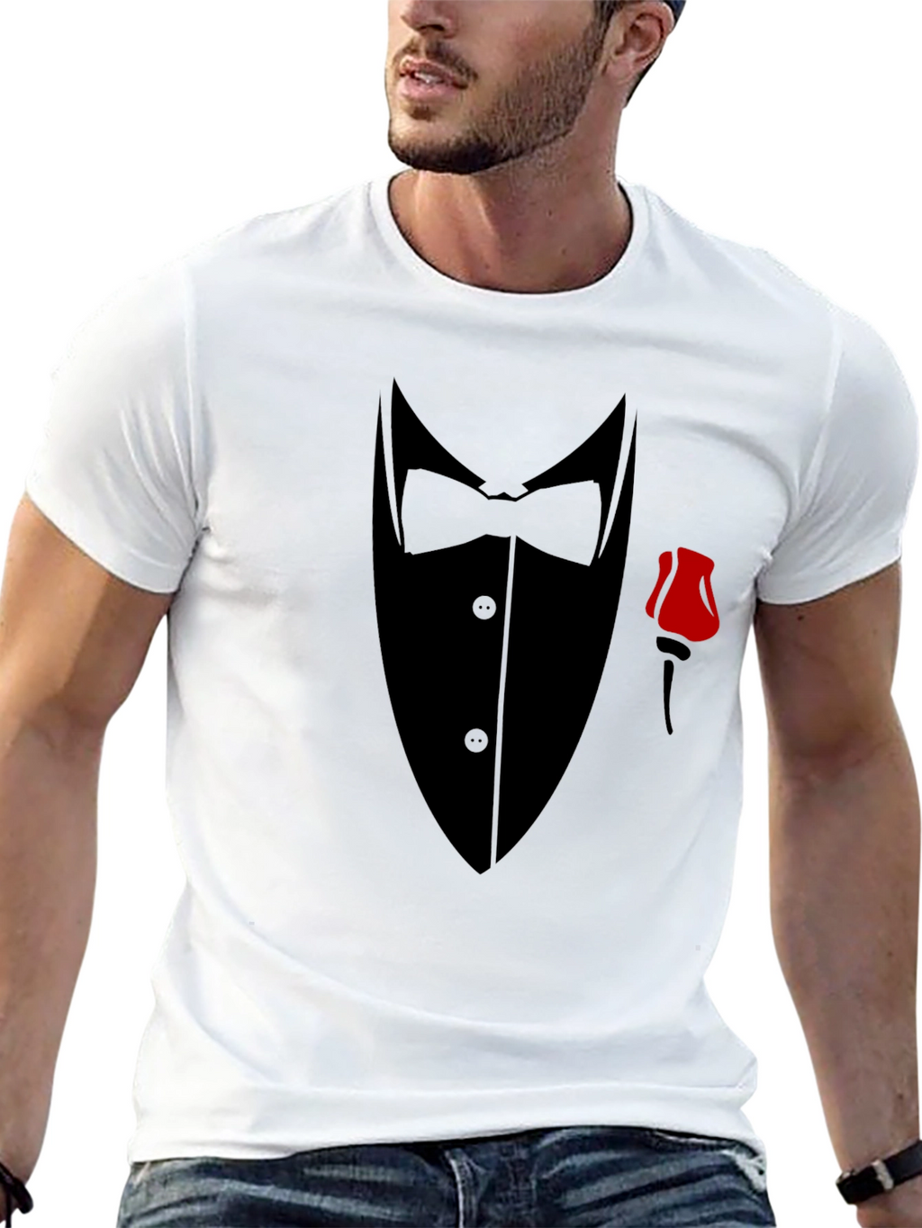 Tuxedo Graphic T-Shirt - Formal Wear Illusion