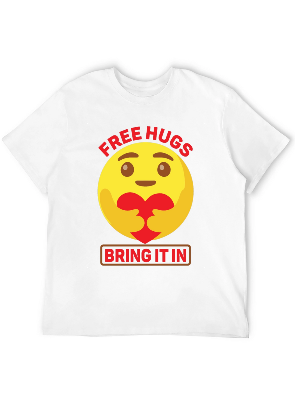 Free Hugs Emoji Graphic T-Shirt