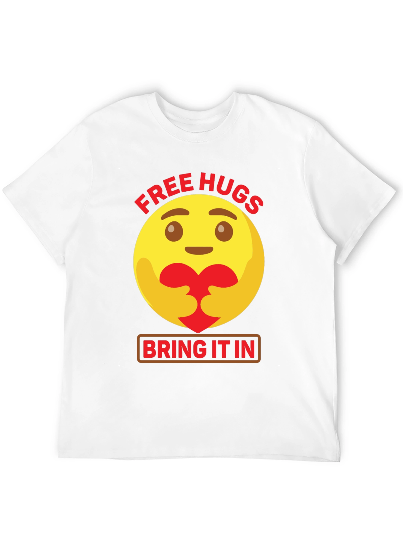 Free Hugs Emoji Graphic T-Shirt