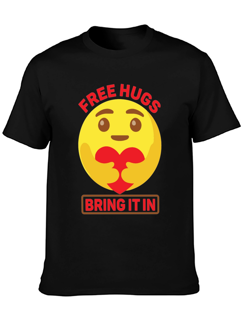 Free Hugs Emoji Graphic T-Shirt