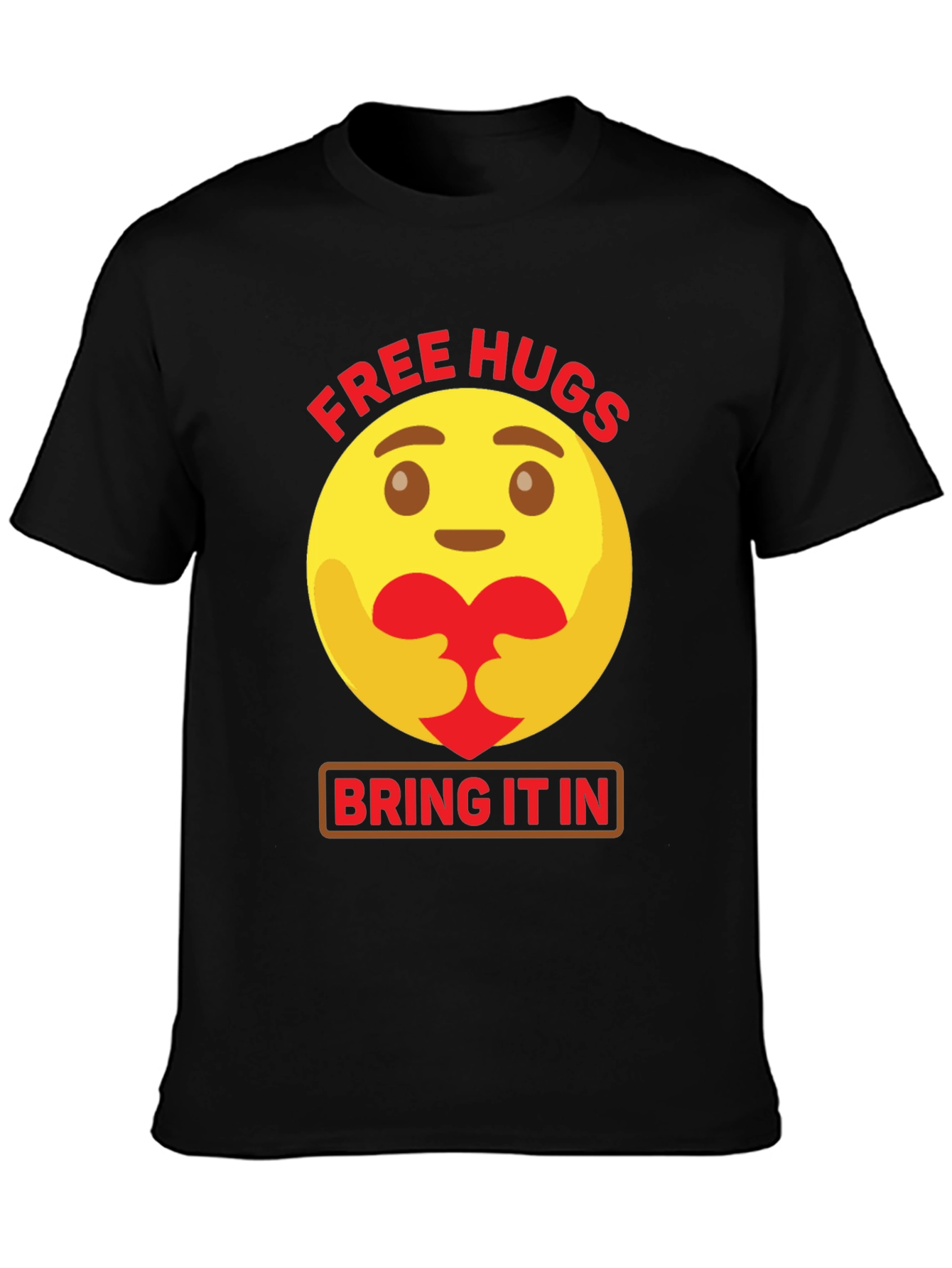 Free Hugs Emoji Graphic T-Shirt
