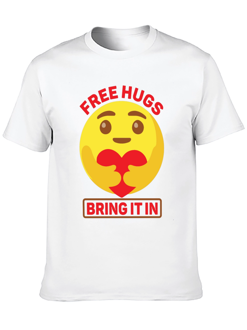 Free Hugs Emoji Graphic T-Shirt