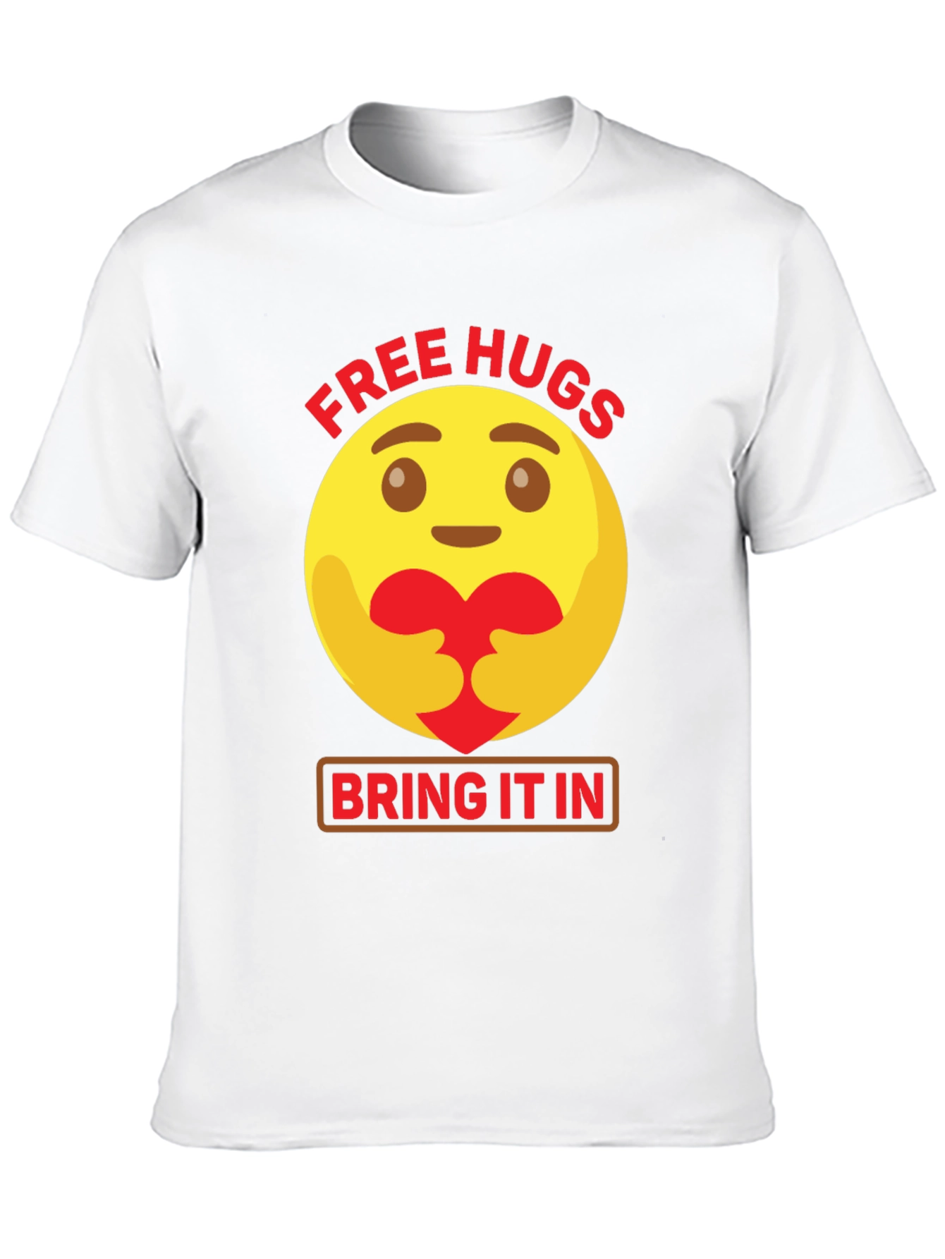 Free Hugs Emoji Graphic T-Shirt