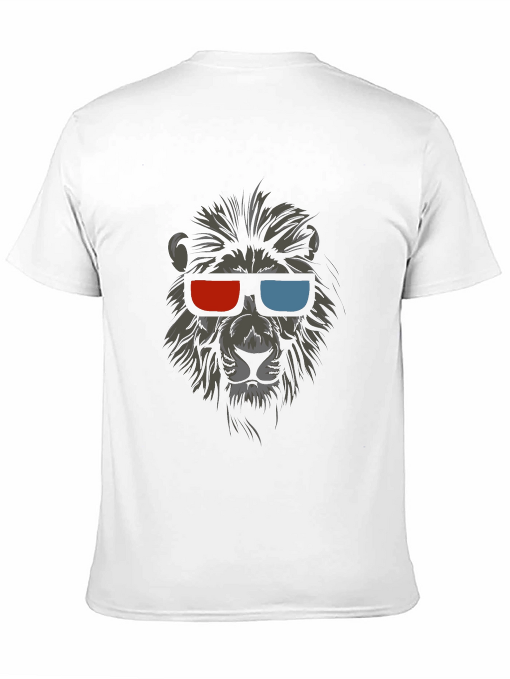 Cool Lion 3D Glasses Graphic T-Shirt