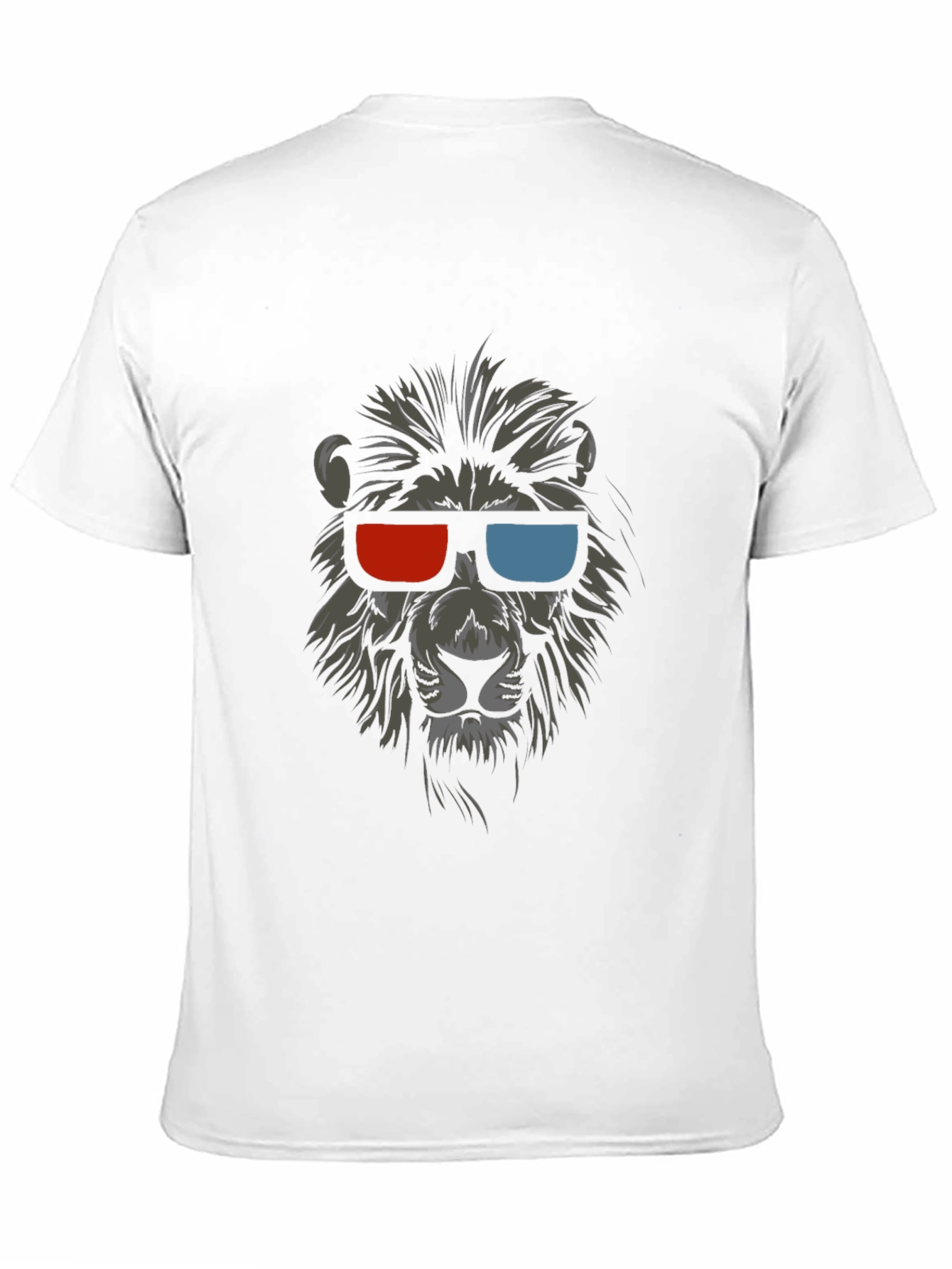 Cool Lion 3D Glasses Graphic T-Shirt
