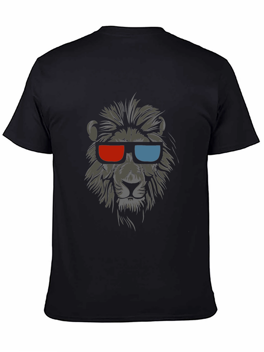 Cool Lion 3D Glasses Graphic T-Shirt