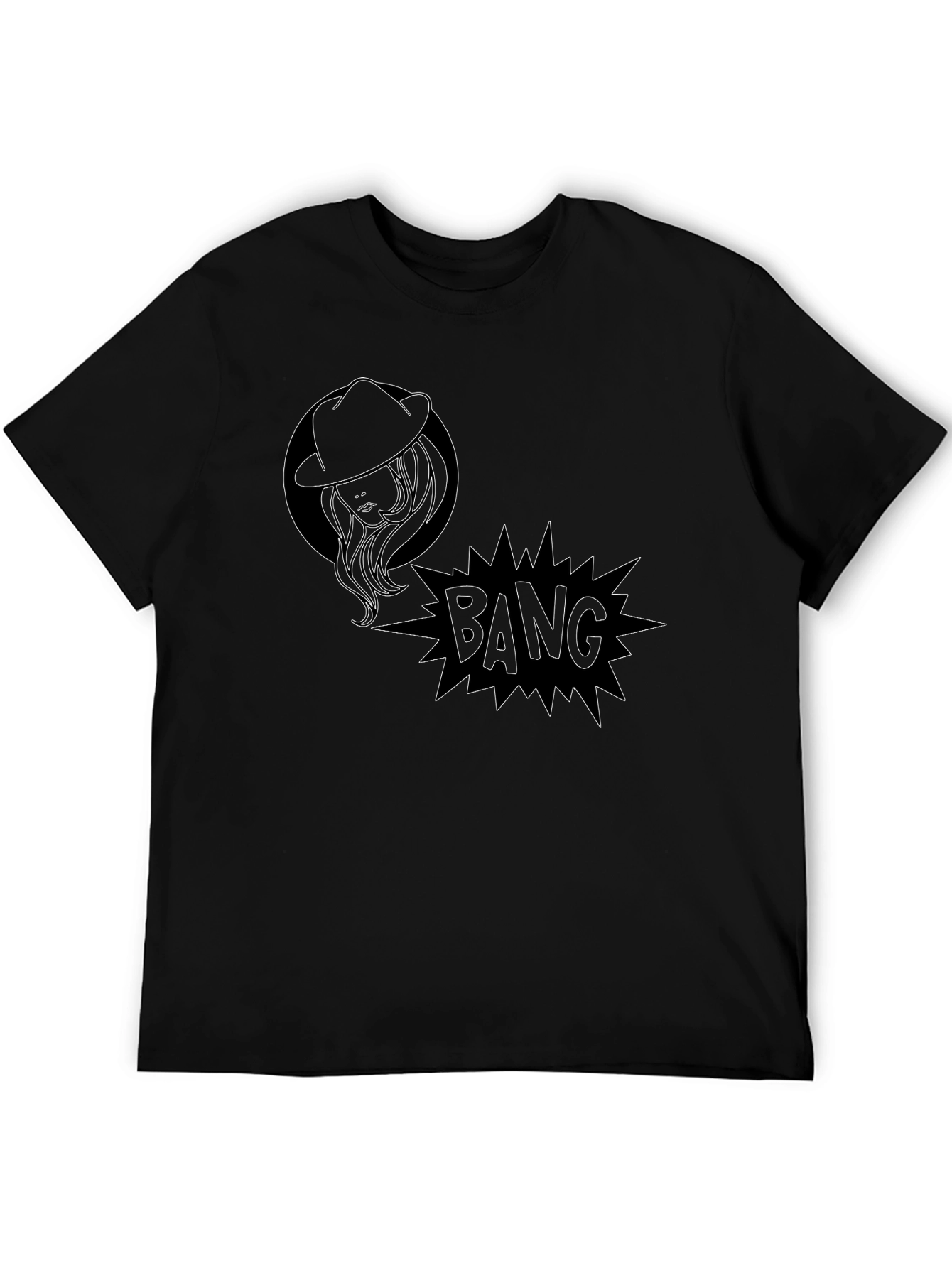 Bang! Graphic Print Black T-Shirt