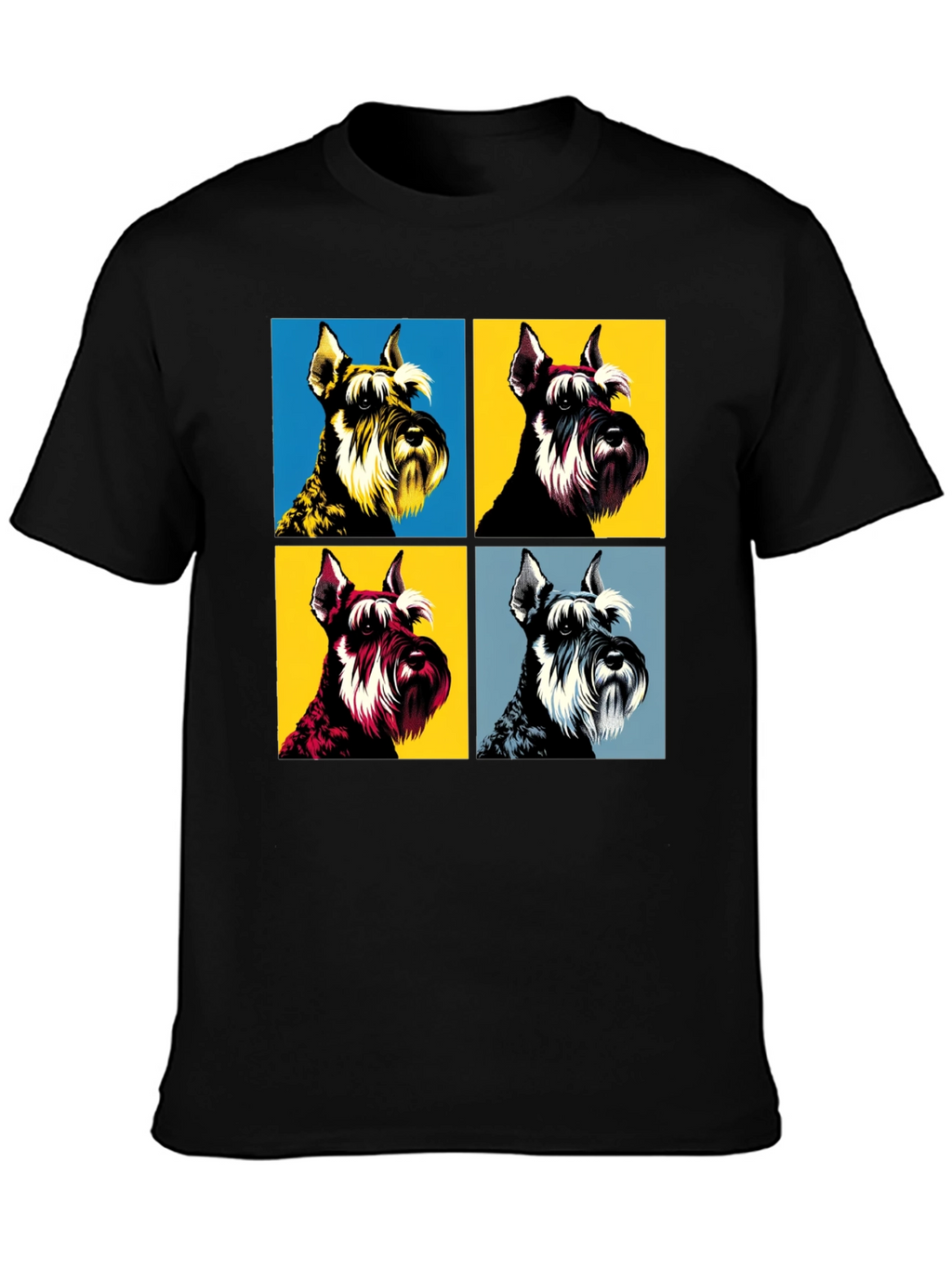 Pop Art Schnauzer T-Shirt - Unique Dog Lover Tee