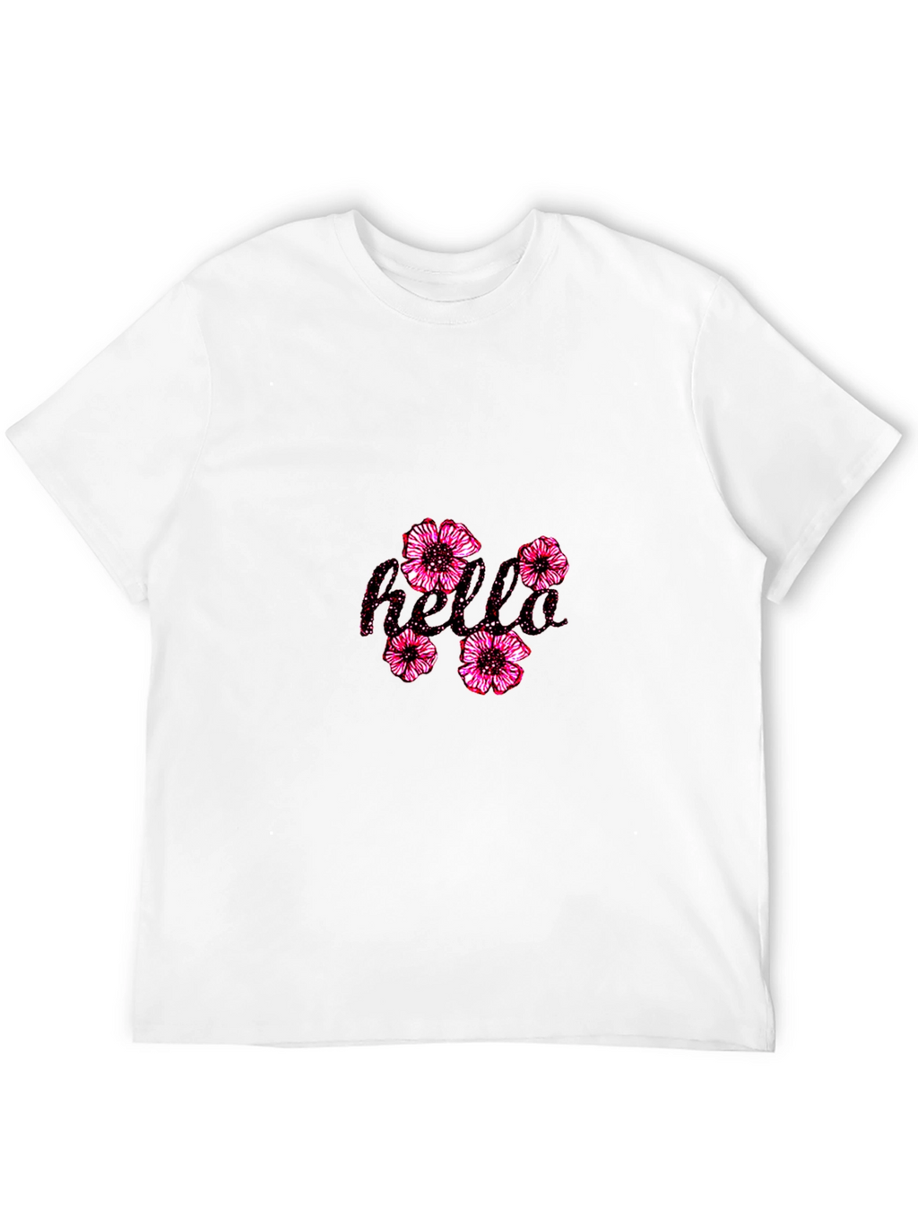 Floral Bold Graphic Tee - Classic Black T-Shirt