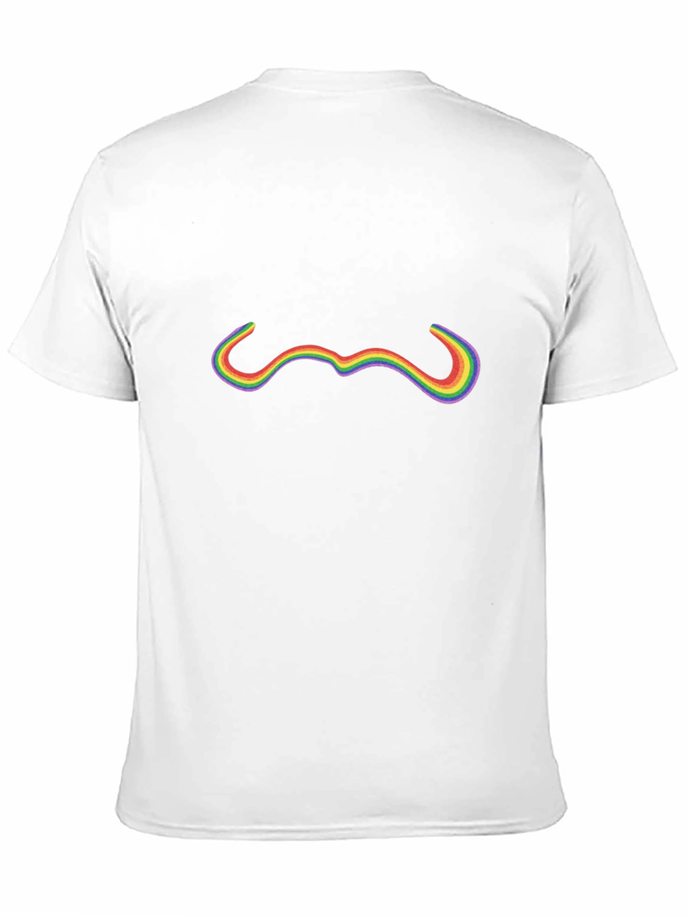 Rainbow Moustache Graphic Tee - Stylish Comfort