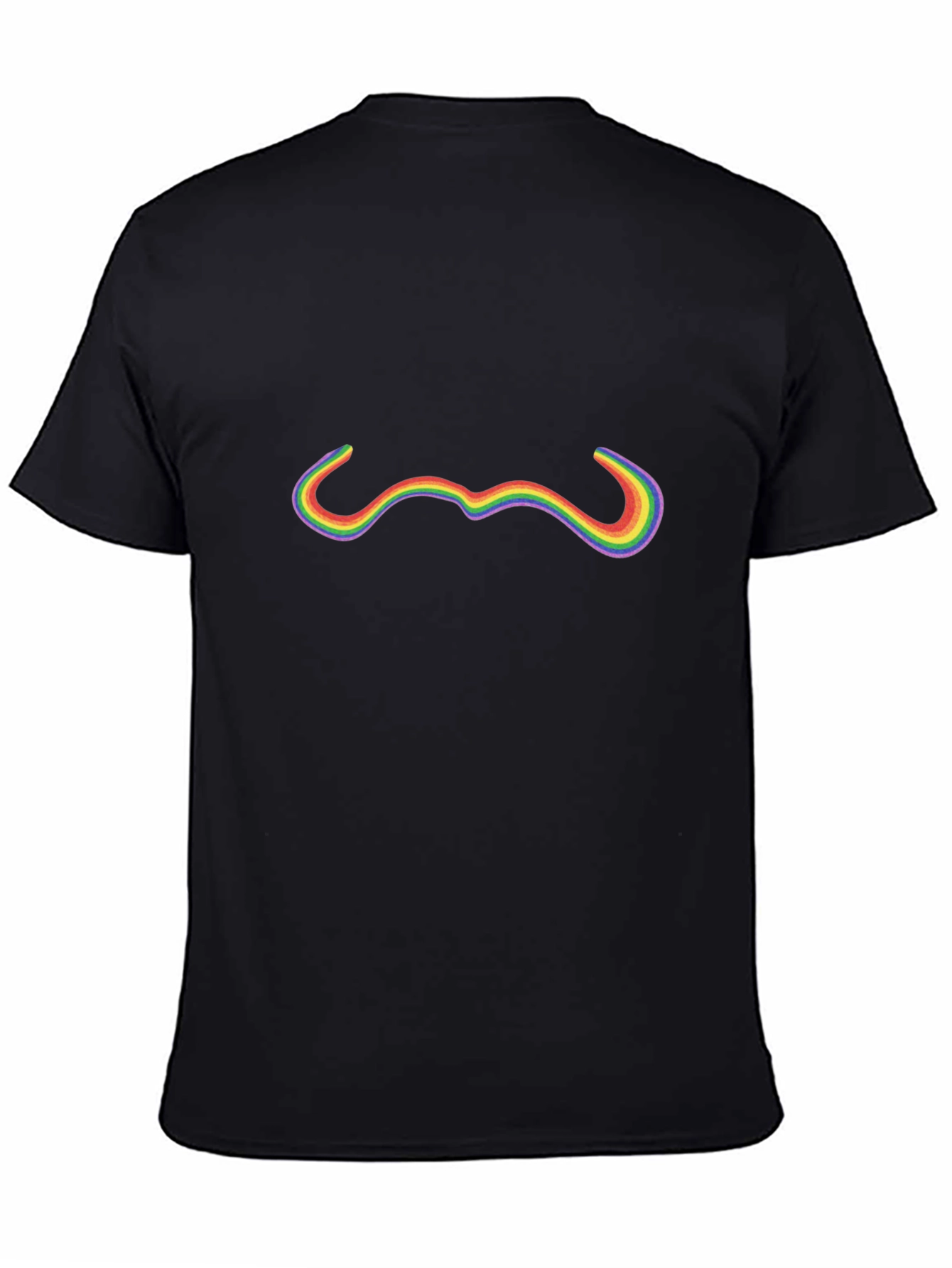 Rainbow Moustache Graphic Tee - Stylish Comfort