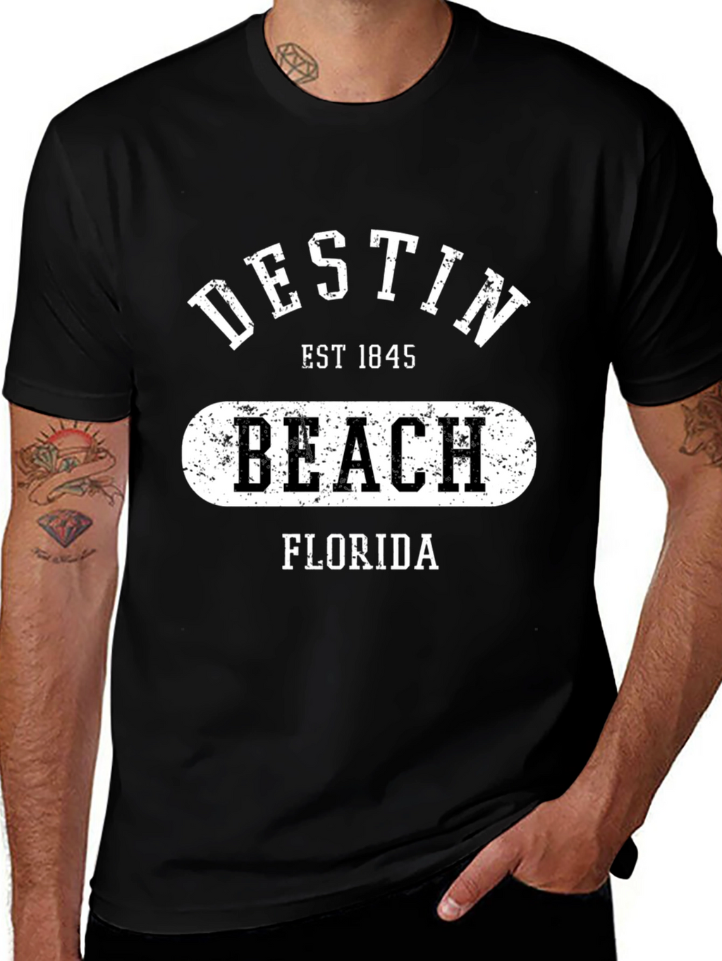 Destin Beach Florida Black T-Shirt