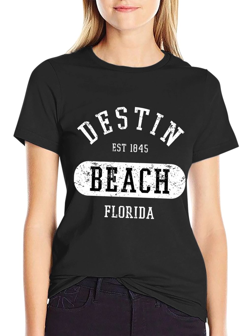 Destin Beach Florida Black T-Shirt