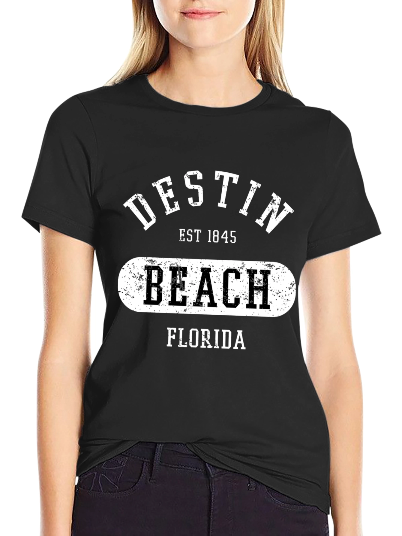 Destin Beach Florida Black T-Shirt