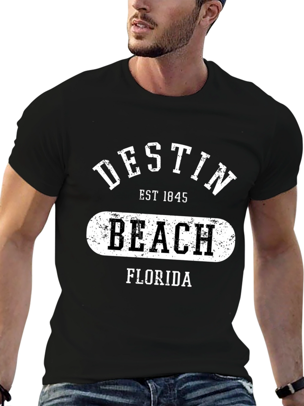 Destin Beach Florida Black T-Shirt