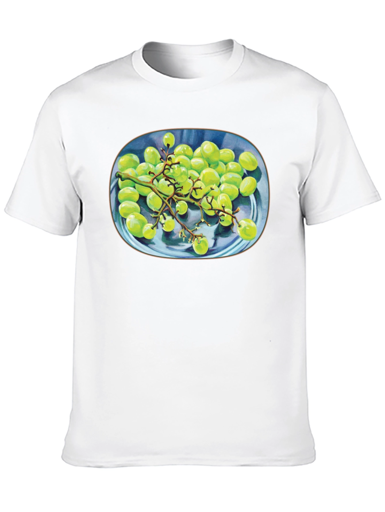 Green Grapes Graphic Tee - Unique Fruit Design Shirt