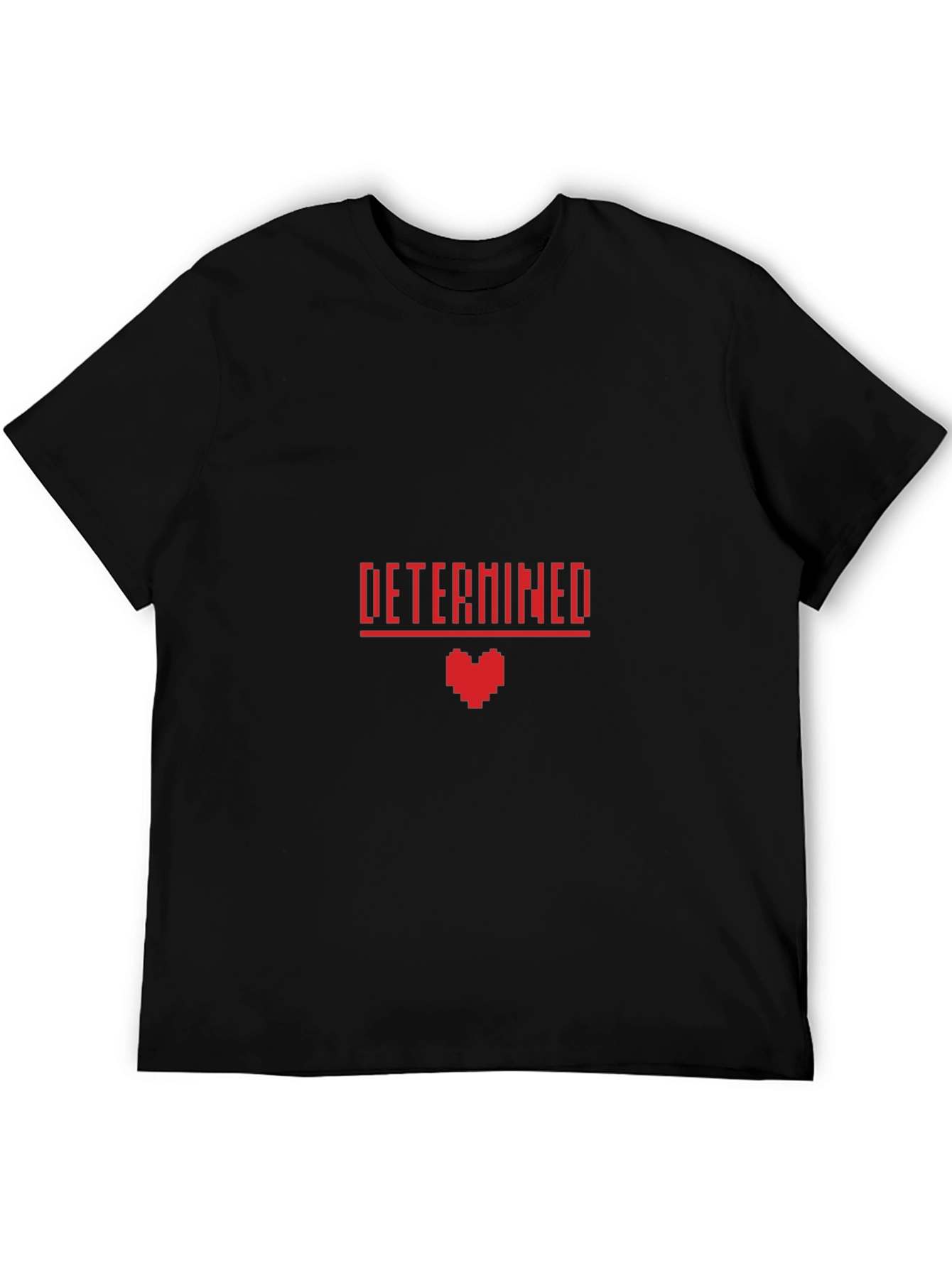 Determined Pixel Heart Graphic T-Shirt