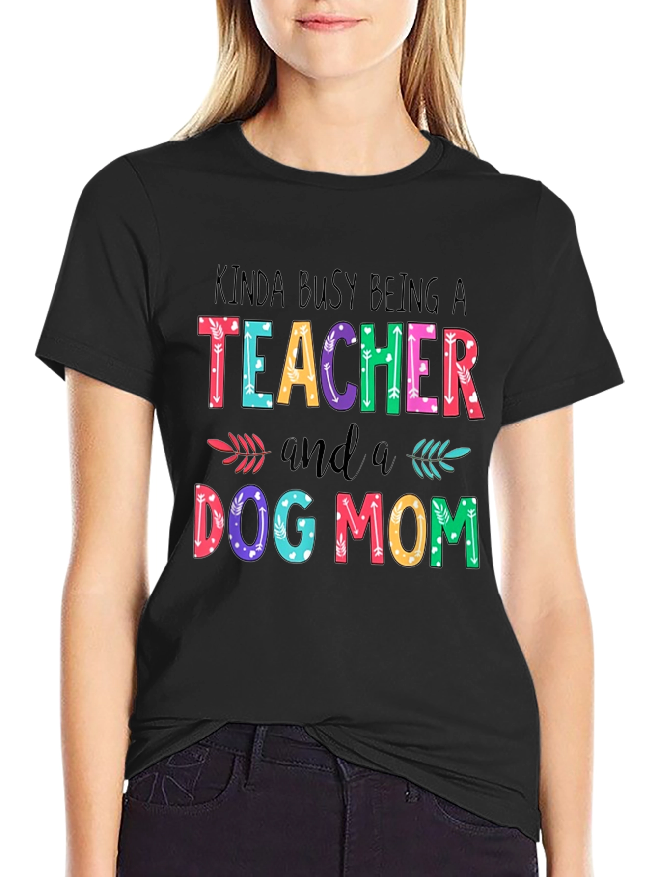 Teacher Dog Mom Graphic T-Shirt