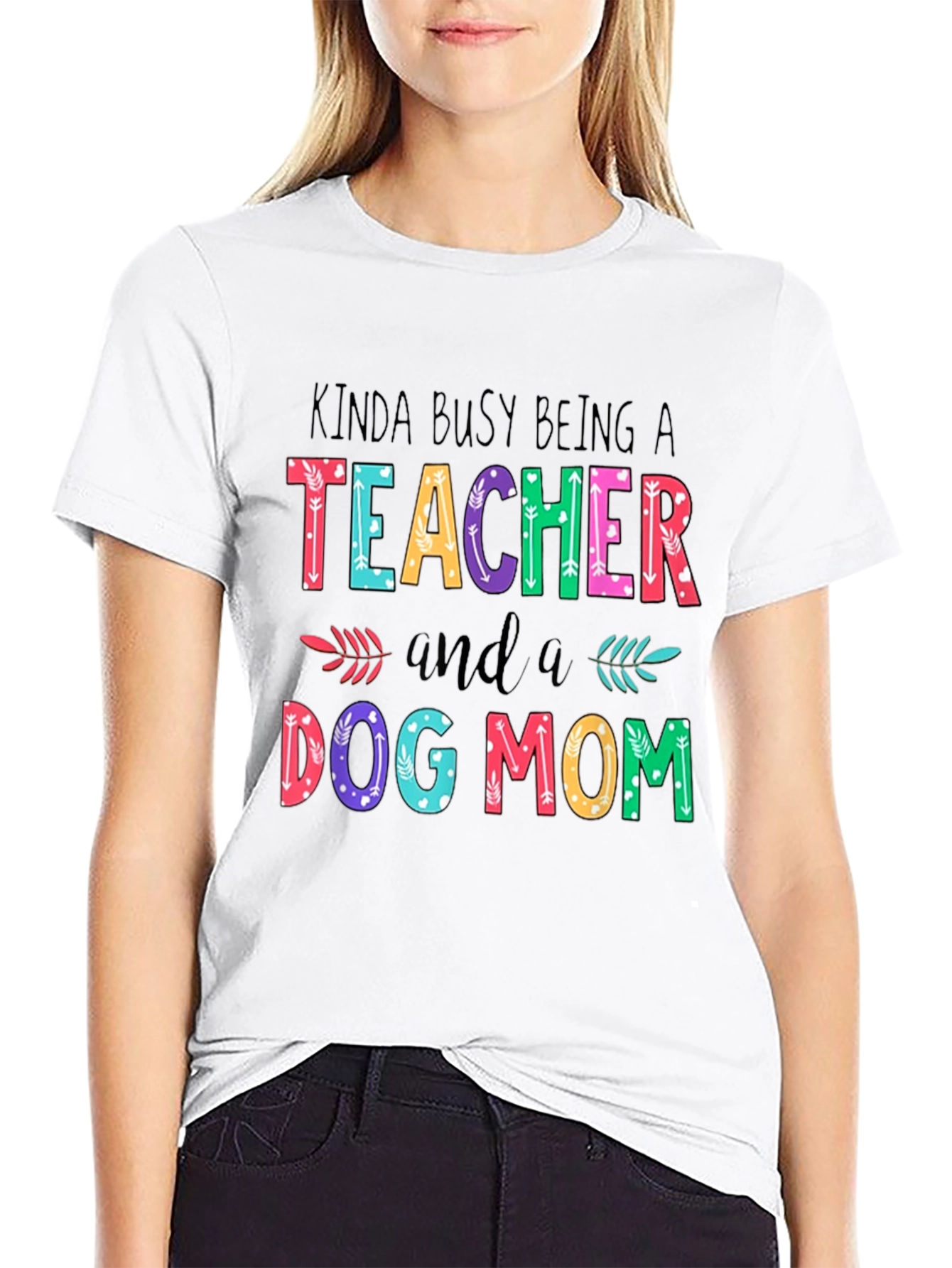 Teacher Dog Mom Graphic T-Shirt