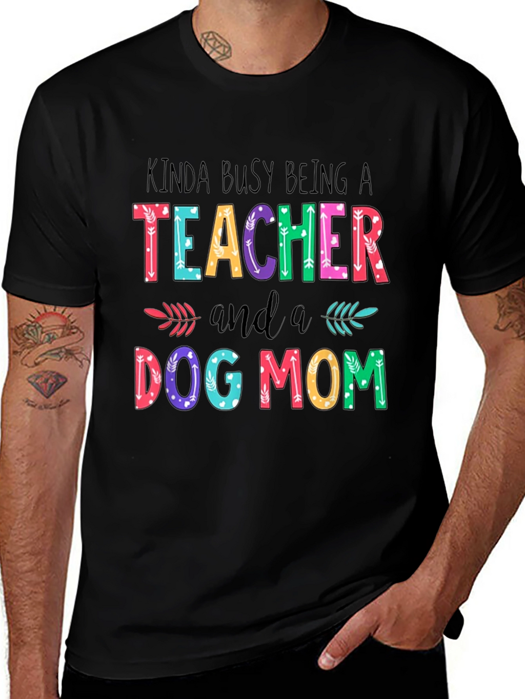 Teacher Dog Mom Graphic T-Shirt