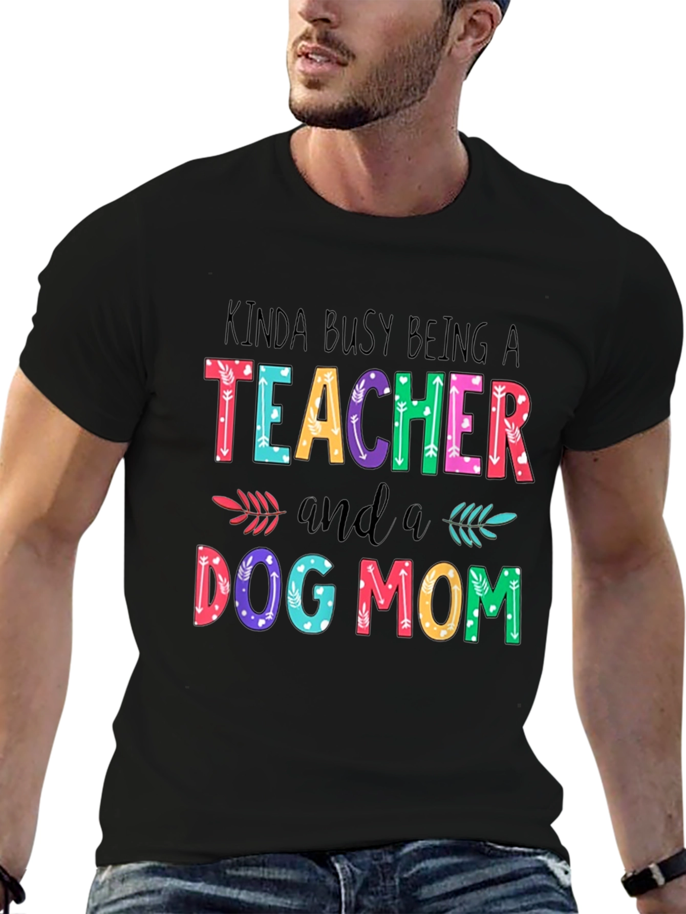Teacher Dog Mom Graphic T-Shirt