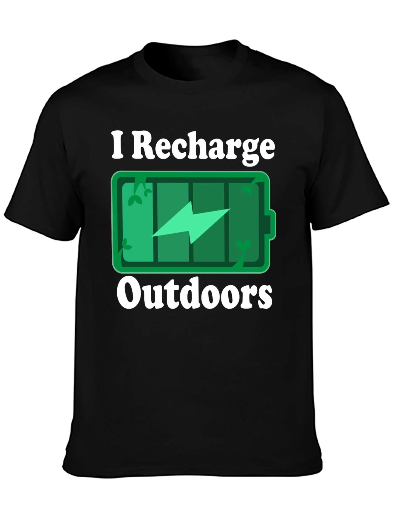 I Recharge Outdoors Graphic T-Shirt