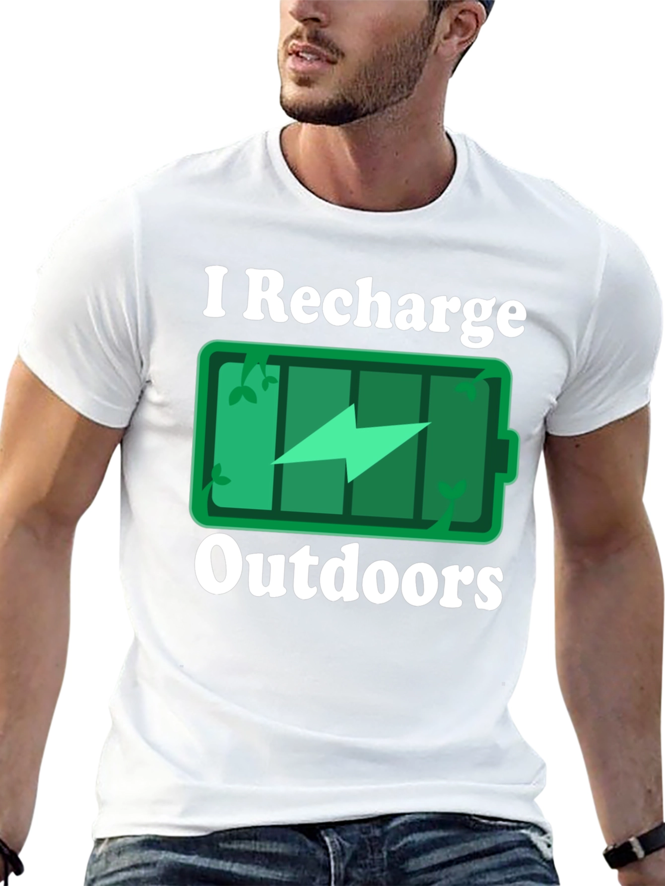 I Recharge Outdoors Graphic T-Shirt