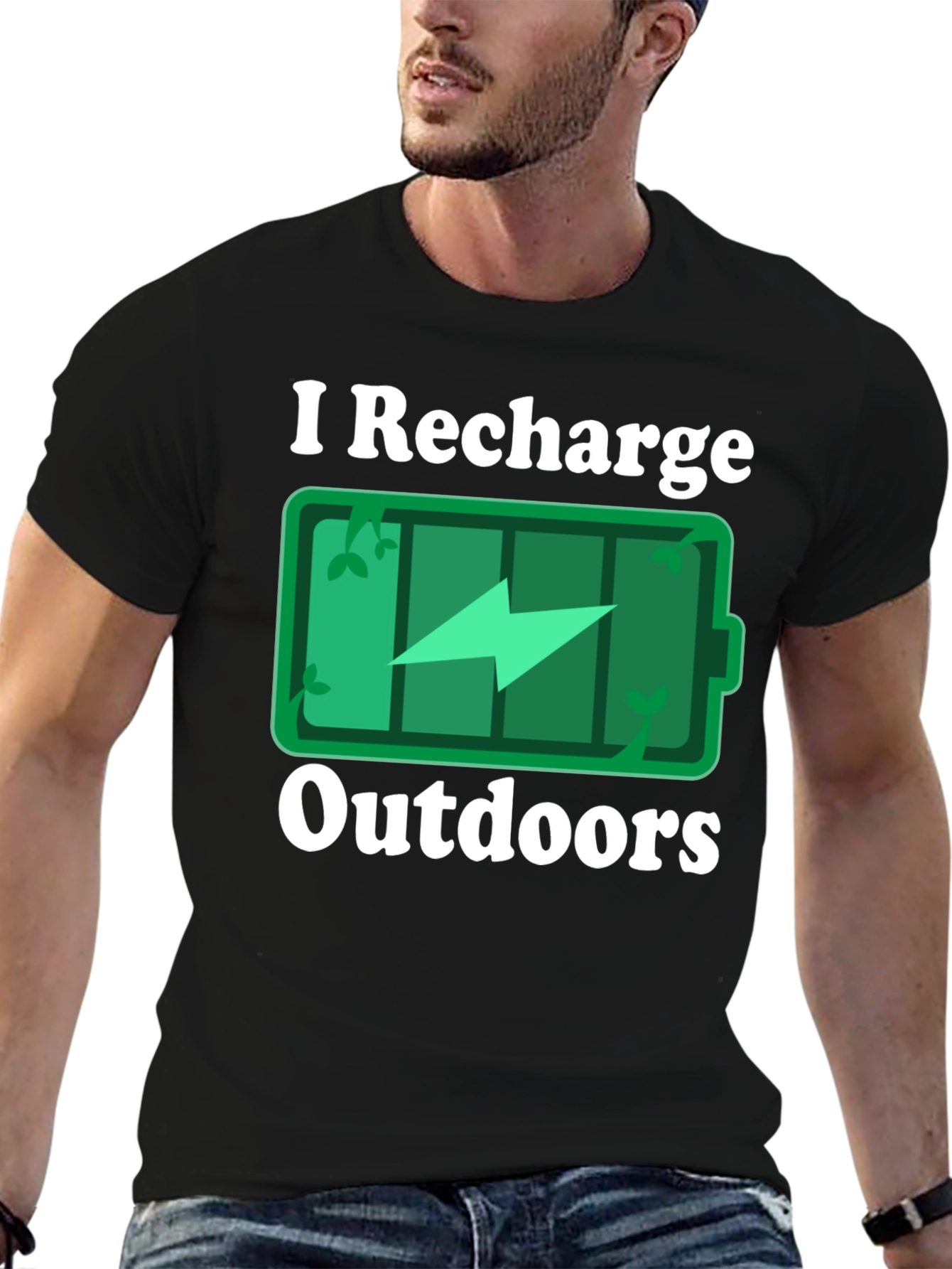 I Recharge Outdoors Graphic T-Shirt