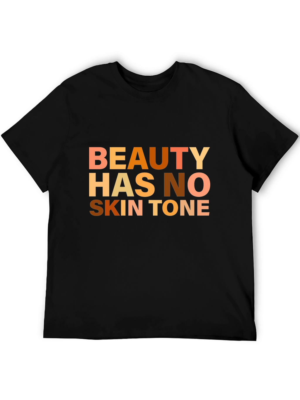 Beauty Has No Skin Tone Graphic Tee - Black