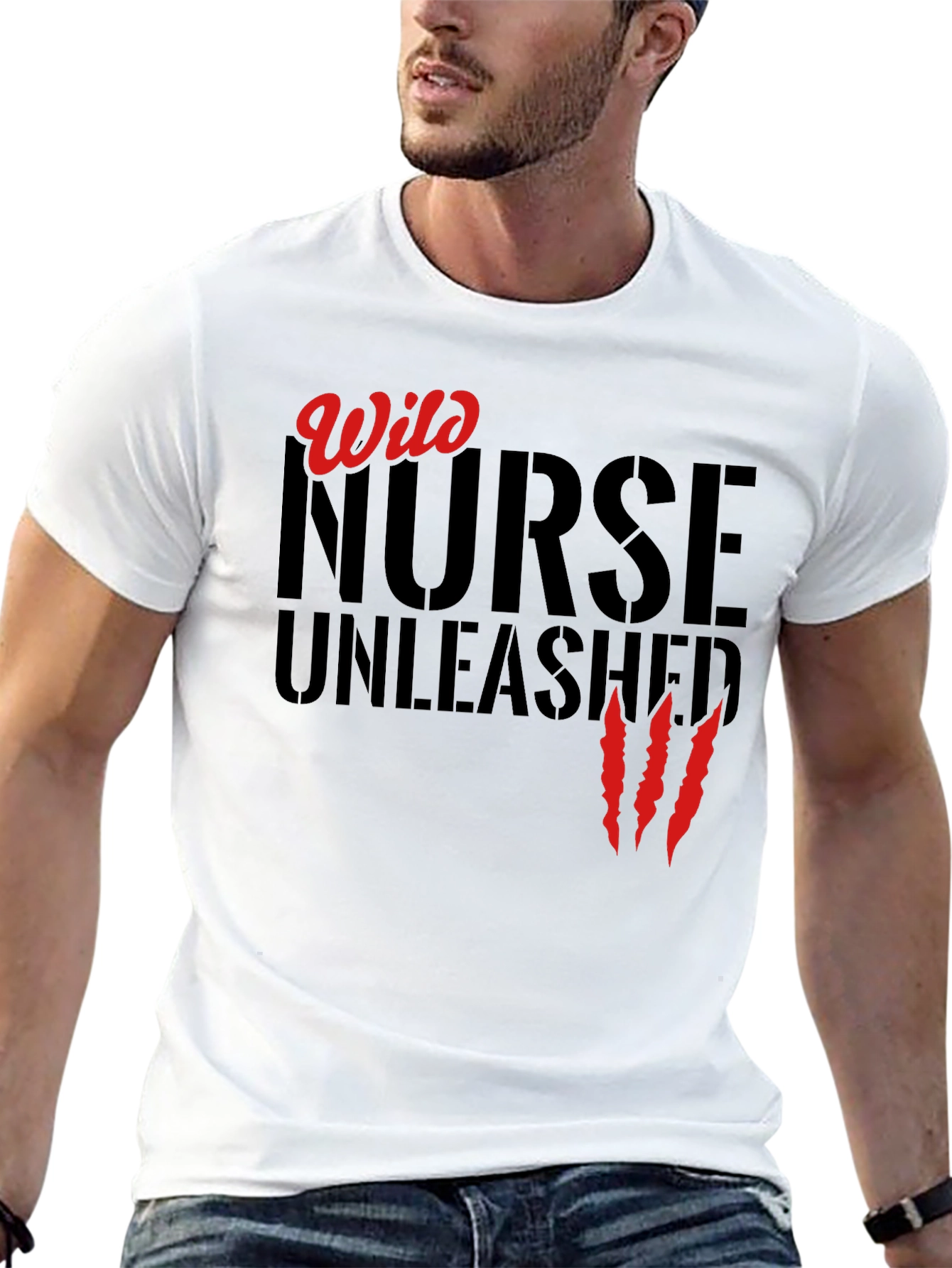 Wild Nurse Unleashed Graphic T-Shirt