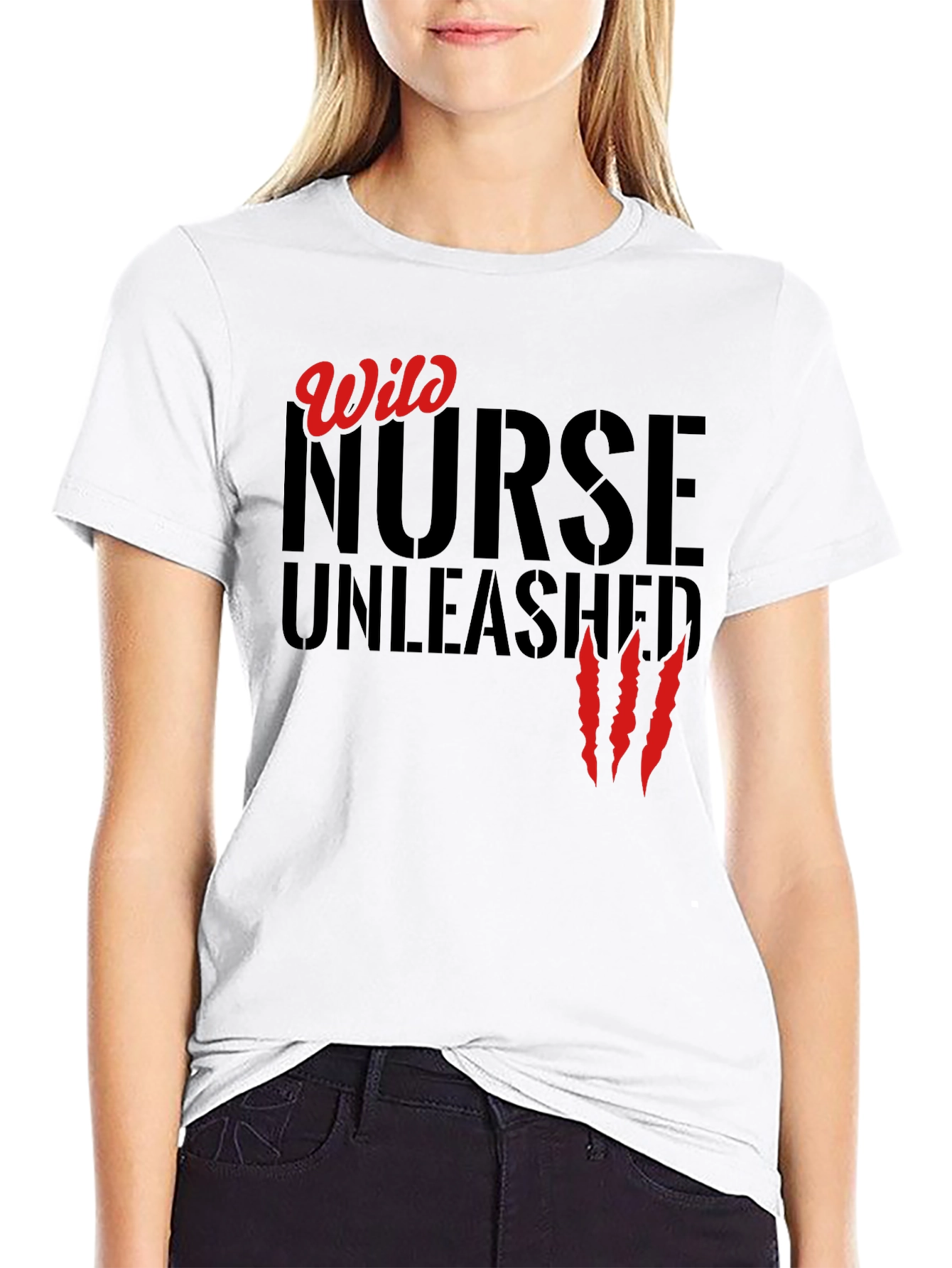 Wild Nurse Unleashed Graphic T-Shirt