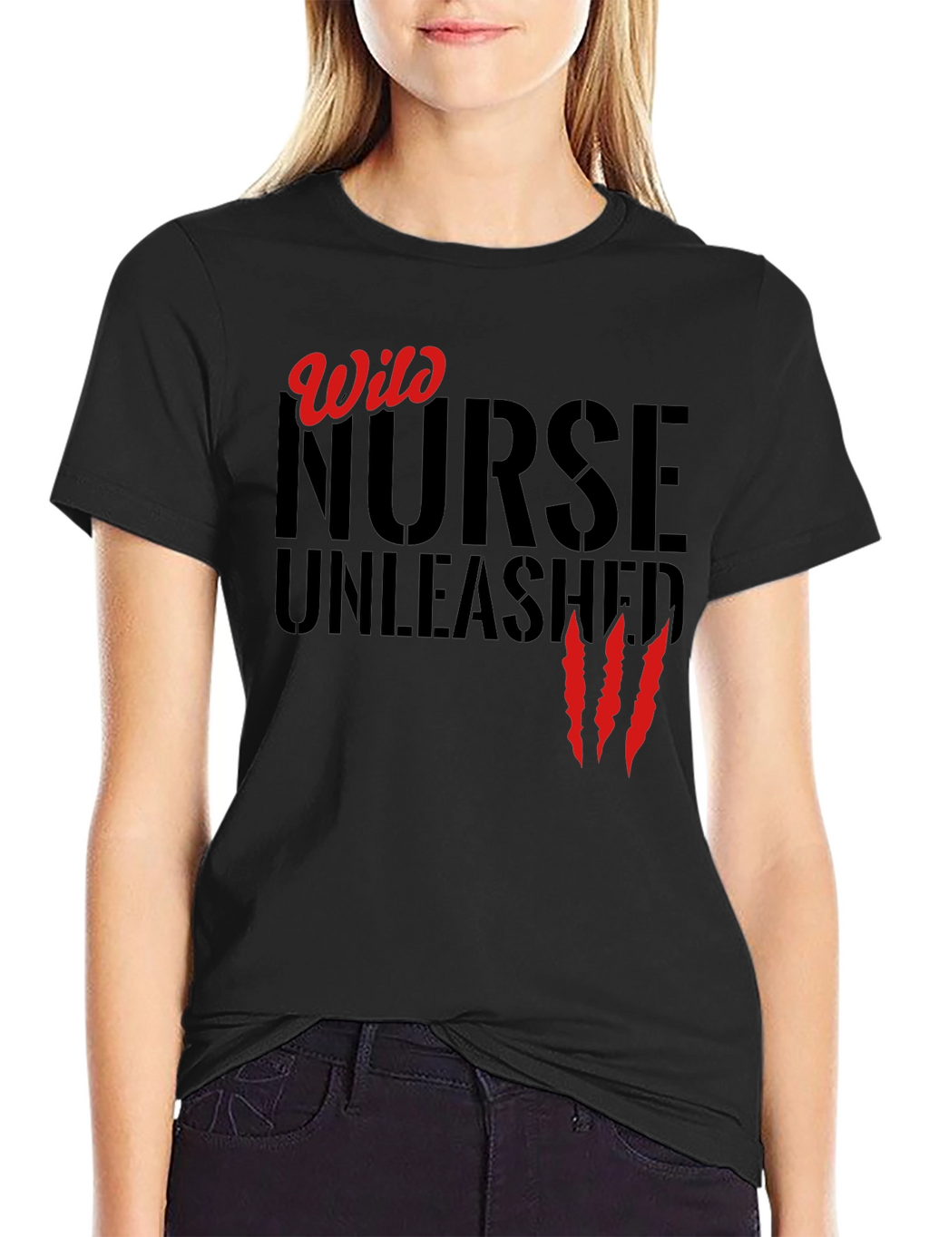 Wild Nurse Unleashed Graphic T-Shirt