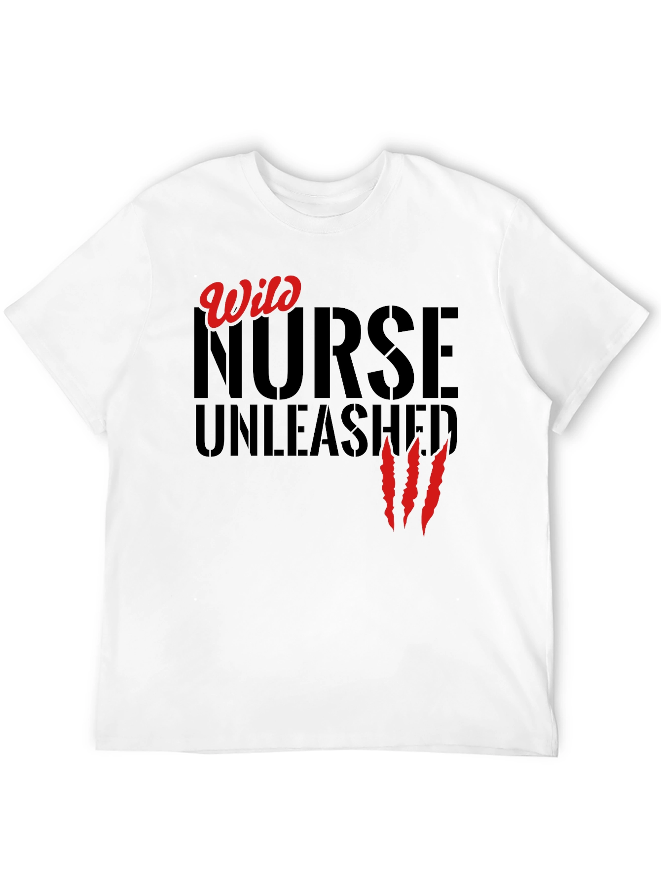 Wild Nurse Unleashed Graphic T-Shirt