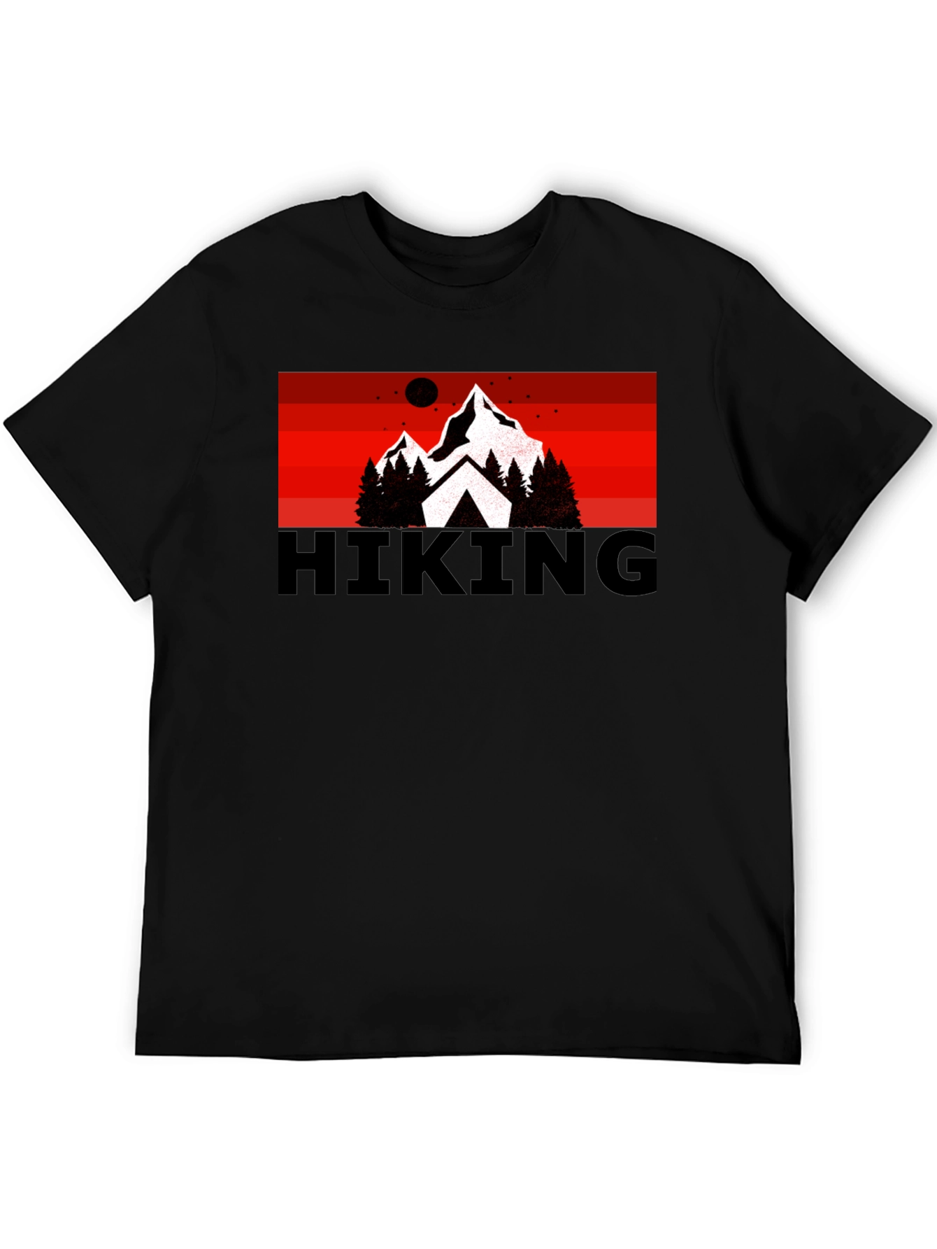 Hiking Adventure Graphic Tee - Black