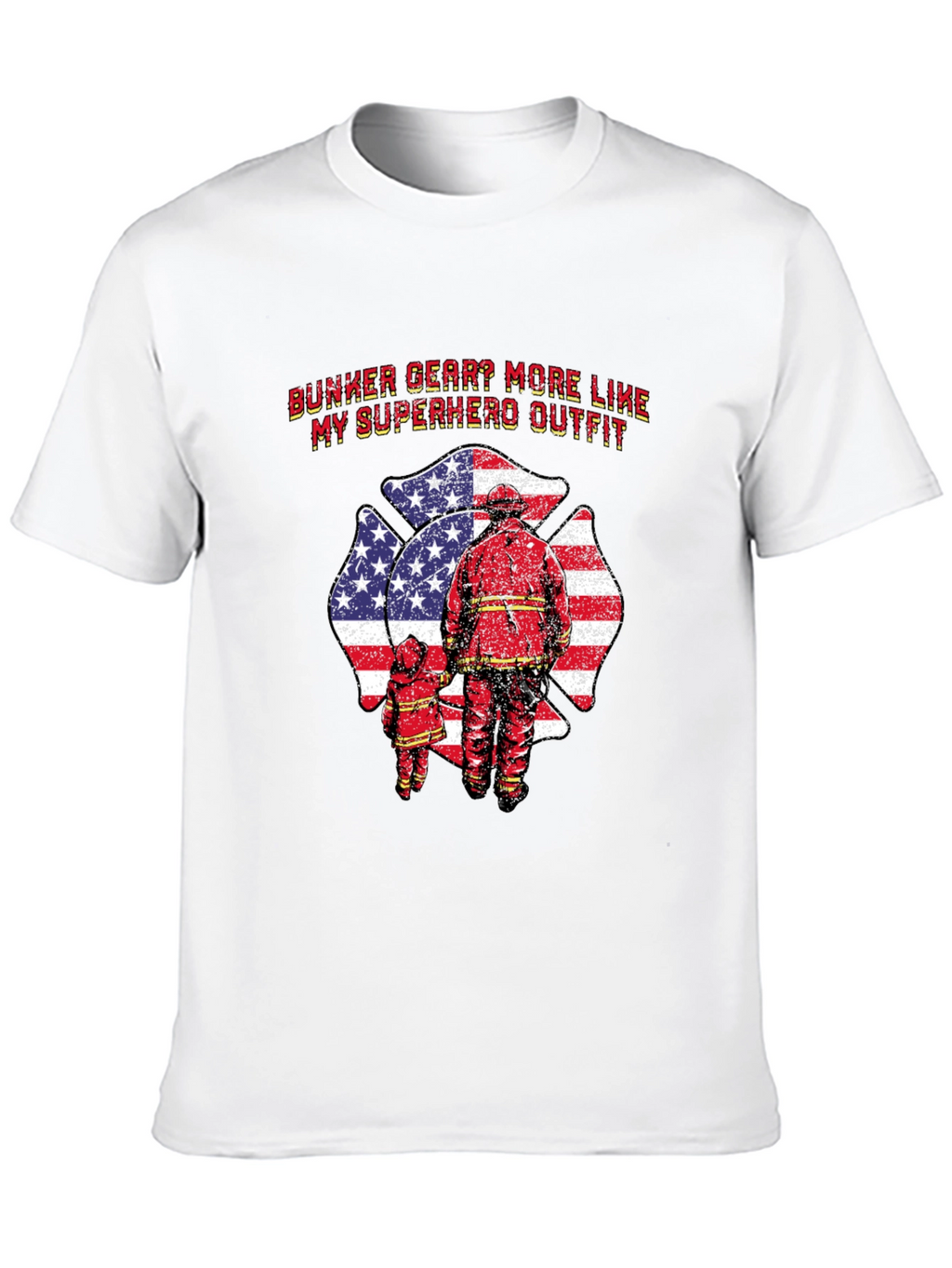 Firefighter Dad & Child T-Shirt - Superhero Outfit