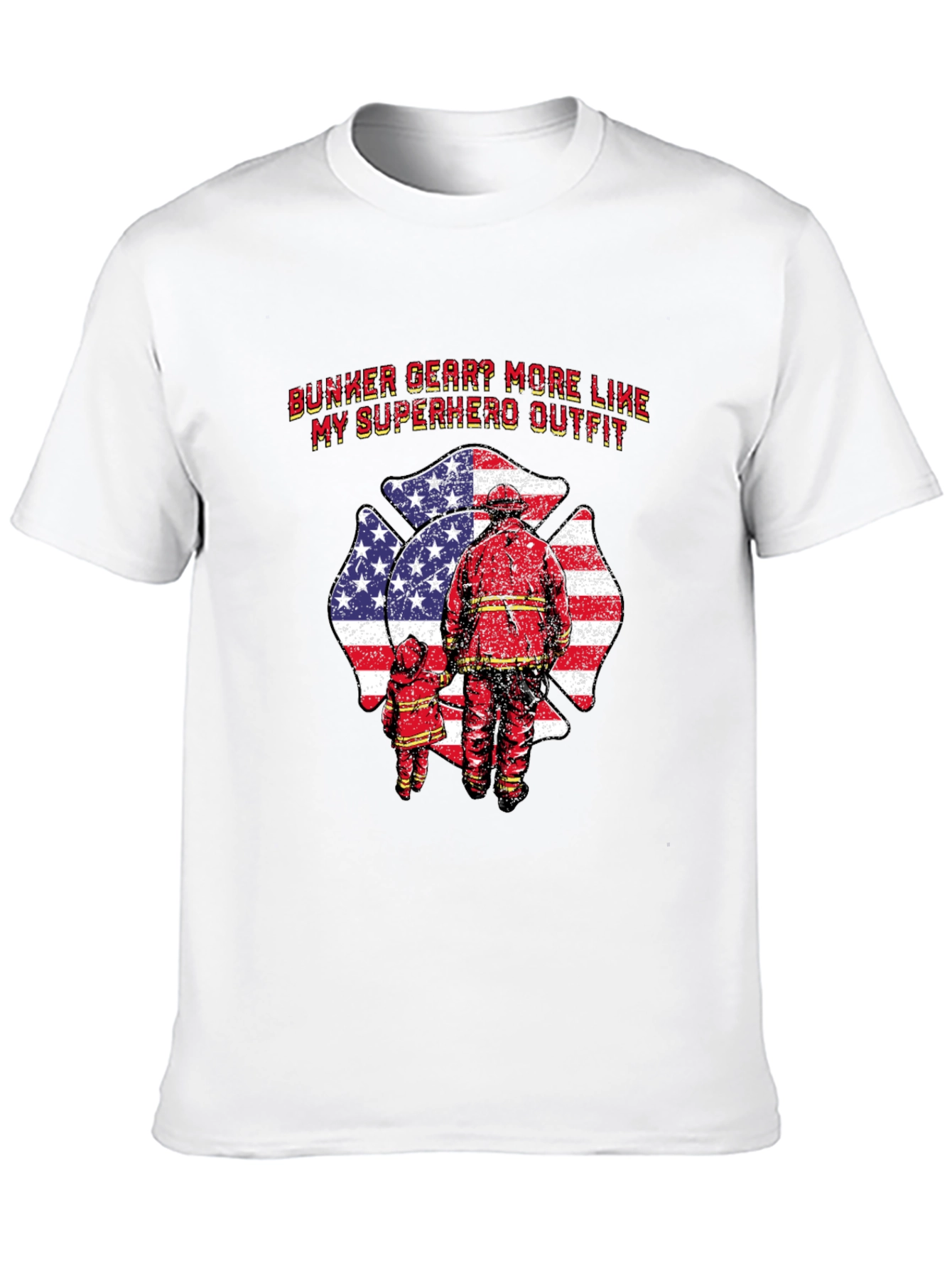 Firefighter Dad & Child T-Shirt - Superhero Outfit